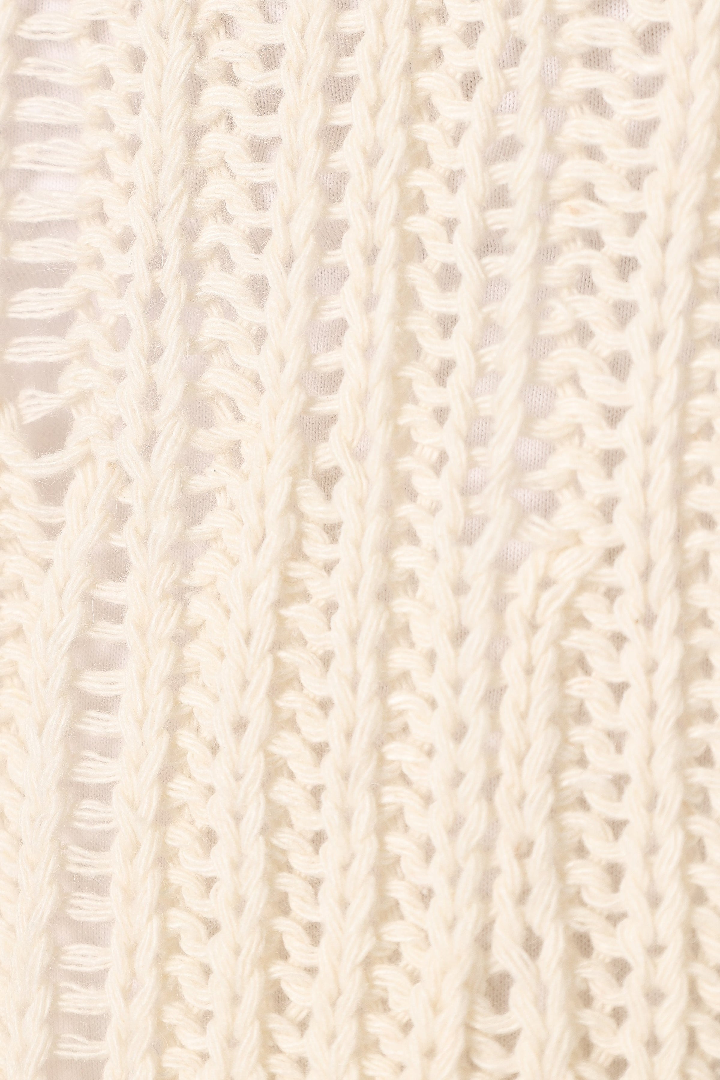 KNITWEAR @Danica Open Weave Knit Sweater - Cream