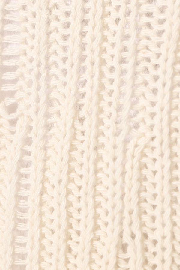 KNITWEAR @Danica Open Weave Knit Sweater - Cream