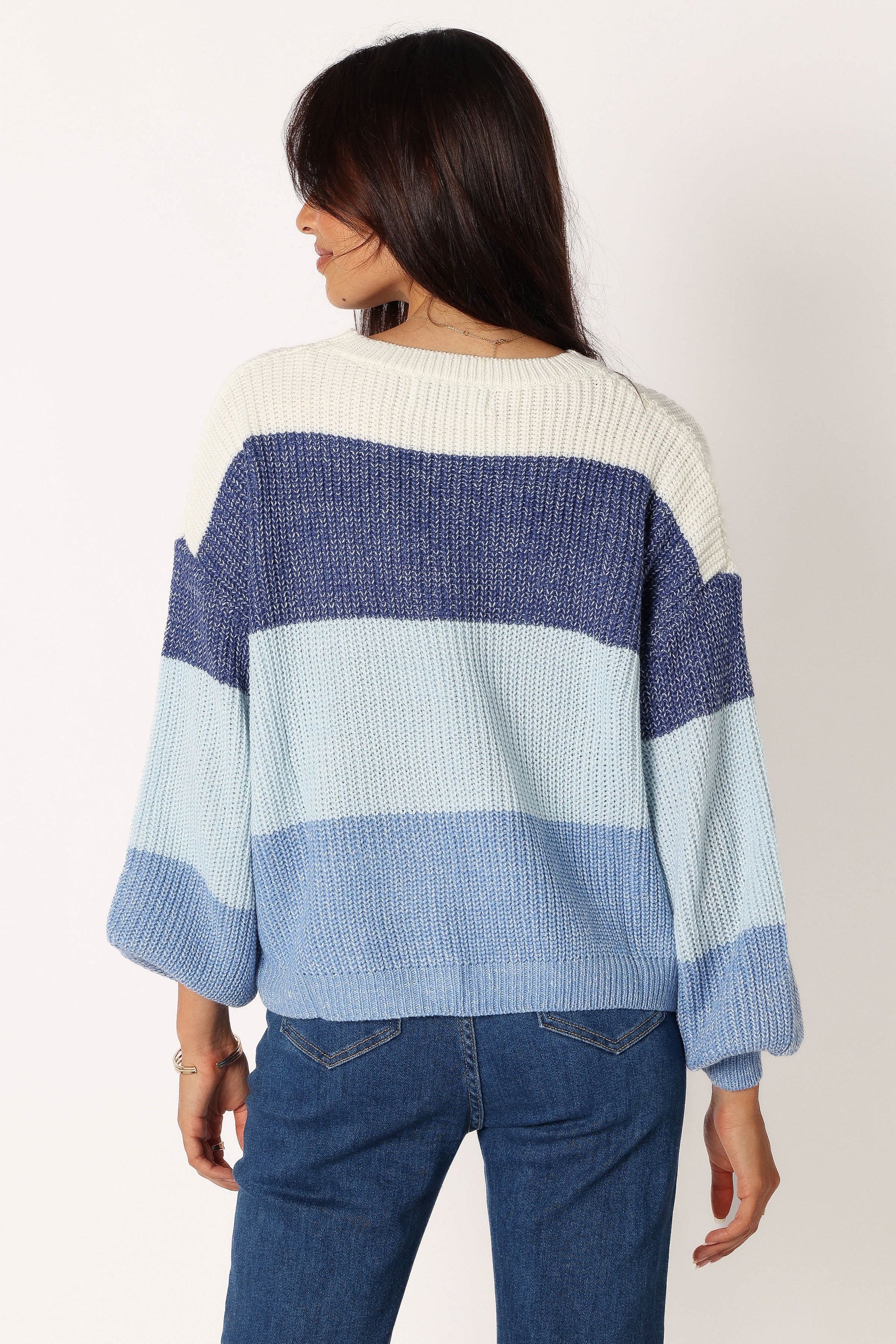 KNITWEAR @Danielle Knit Sweater - Blue Multi