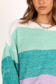 KNITWEAR @Danielle Knit Sweater - Lilac Stripe