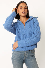 KNITWEAR @Ebony Knit Sweater - Blue