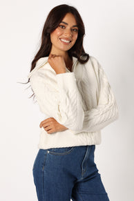 KNITWEAR @Ebony Knit Sweater - White
