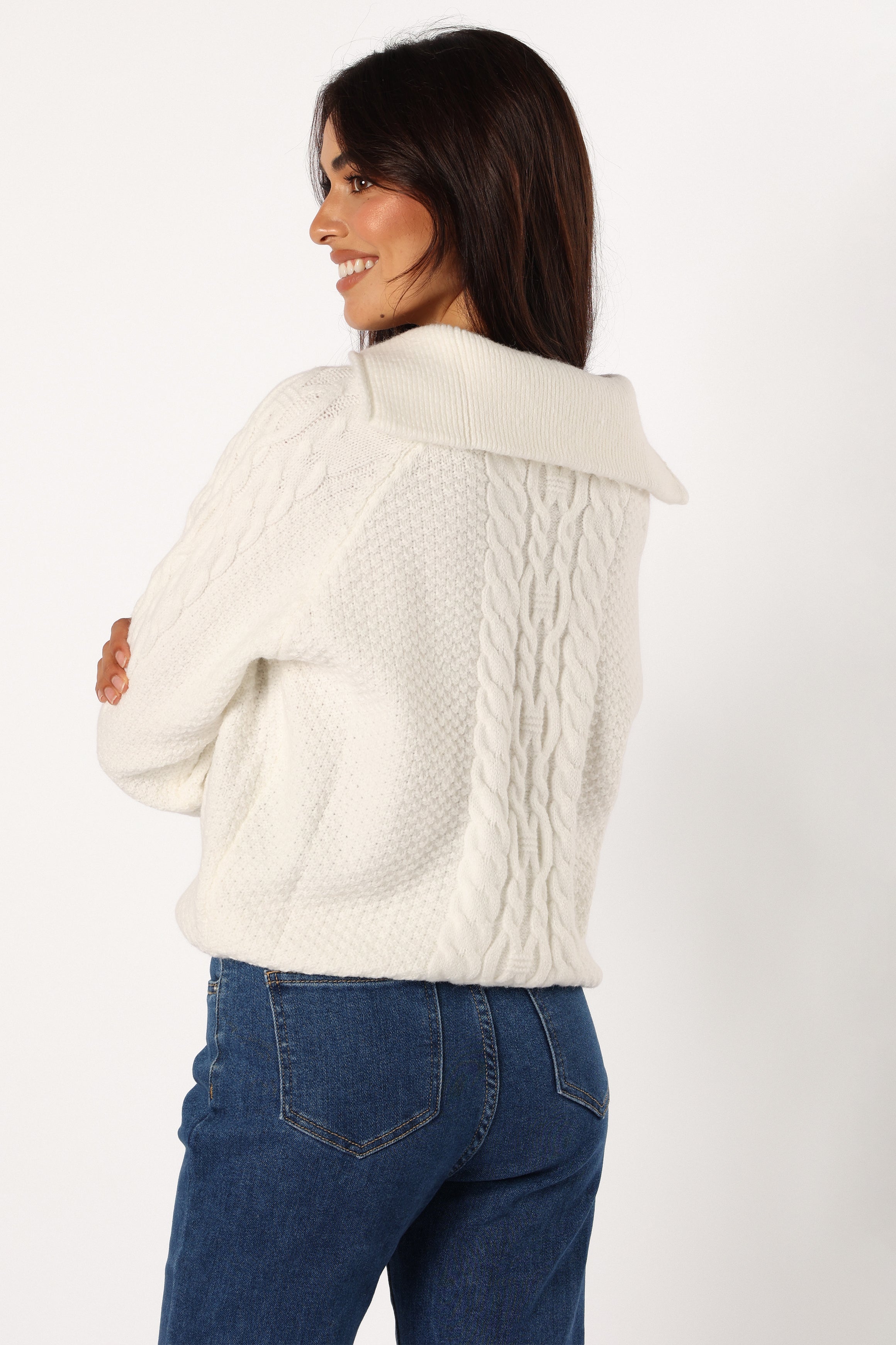KNITWEAR @Ebony Knit Sweater - White