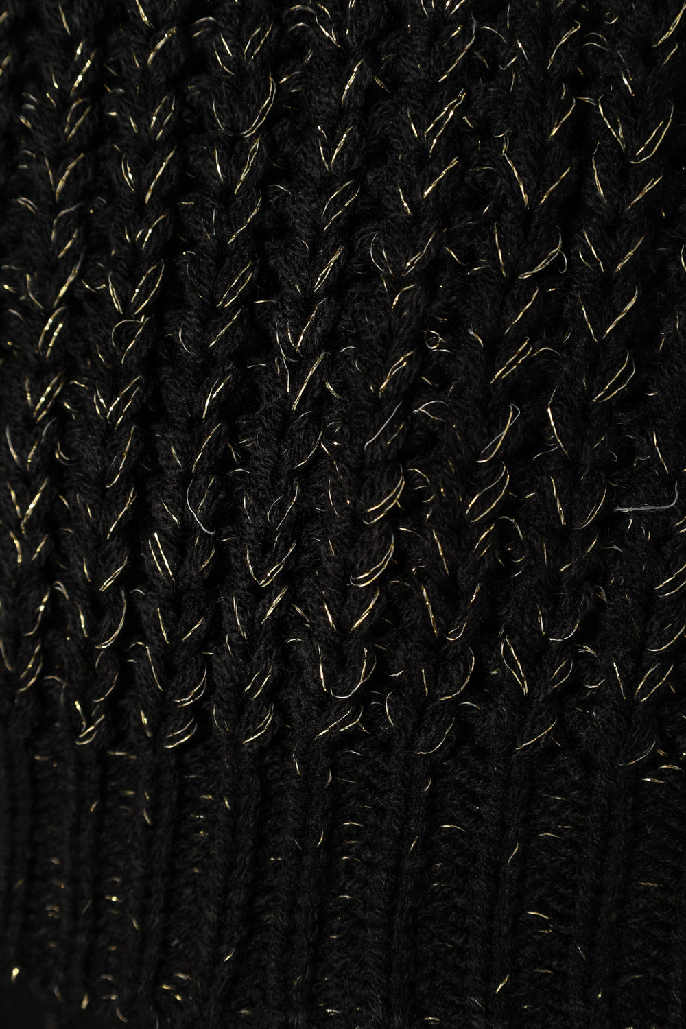 KNITWEAR @Eleanor Lurex Shine Knit Sweater - Black