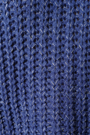 KNITWEAR @Eleanor Lurex Shine Knit Sweater - Blue