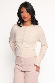 KNITWEAR Elita Fitted Cardigan - Cream