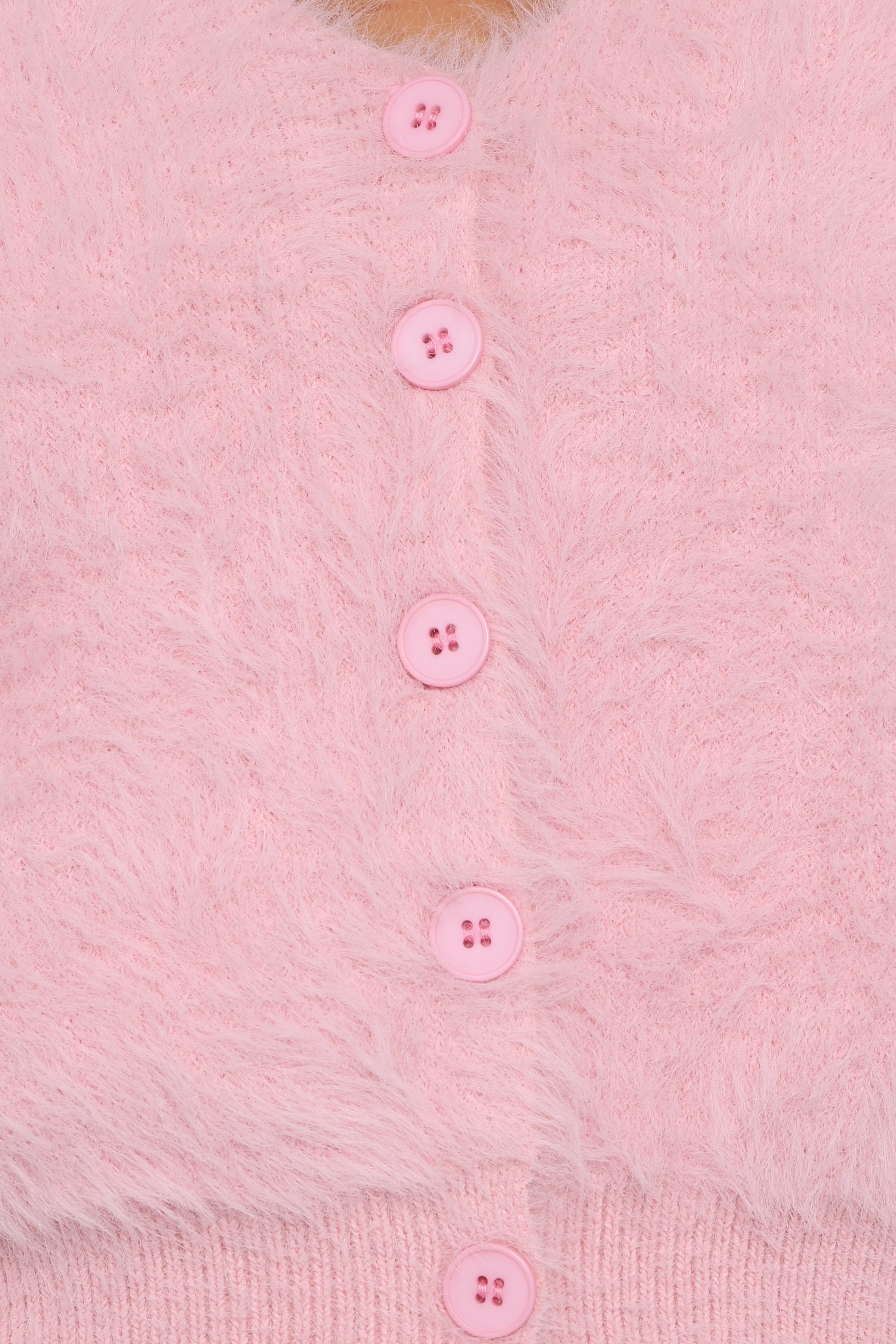 KNITWEAR Evelin Cropped Cardigan - Pink