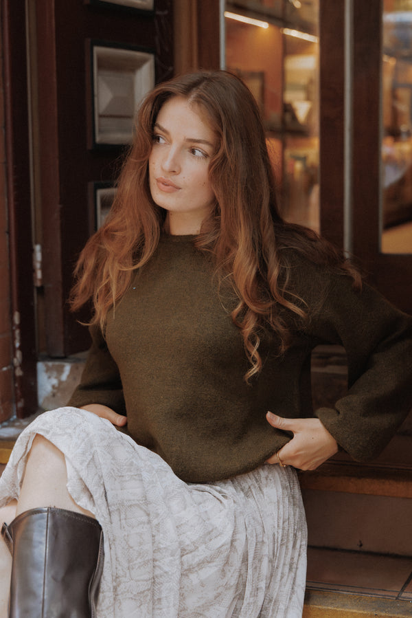 KNITWEAR Galadriel Drawcord Sweater - Khaki