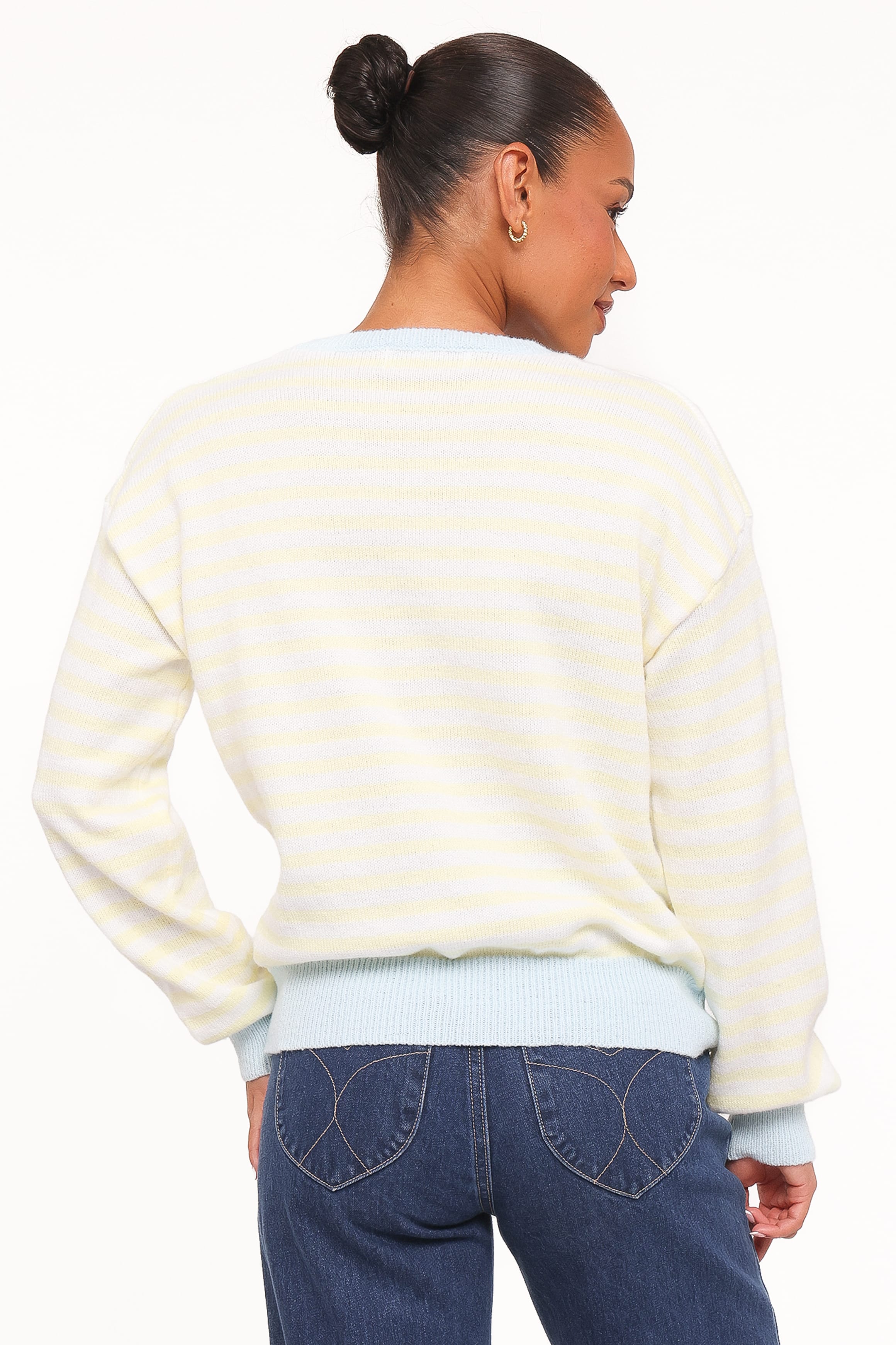 KNITWEAR Gloria Relaxed Sweater - Yellow Stripe