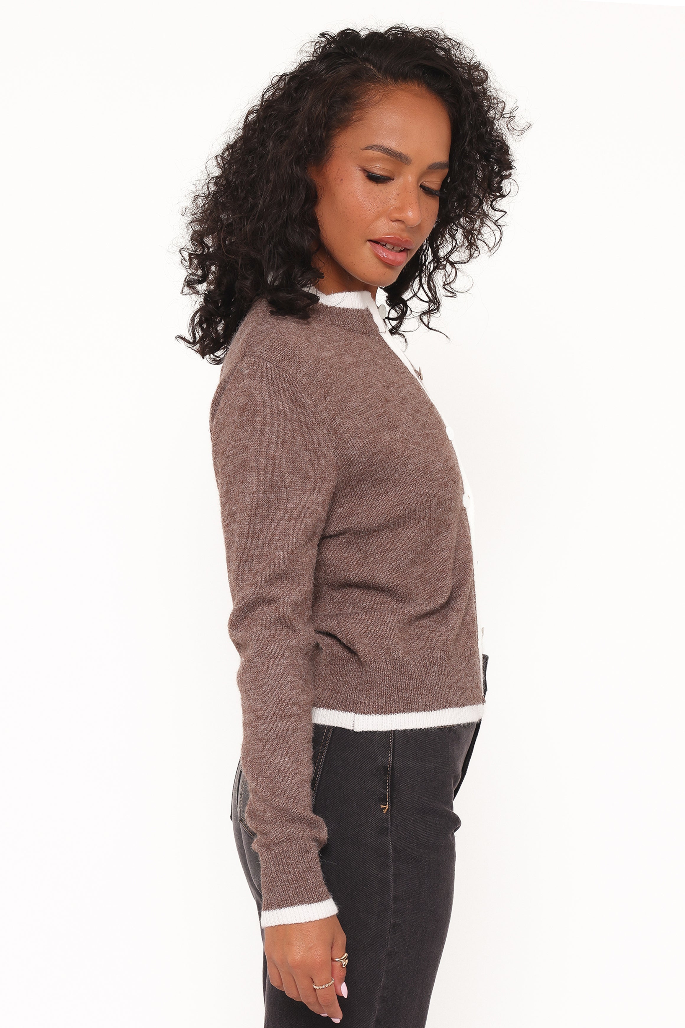 KNITWEAR Greta Knit Cardigan - Brown