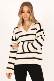 KNITWEAR @Hazel Knit Sweater - Cream (waiting on bulk)