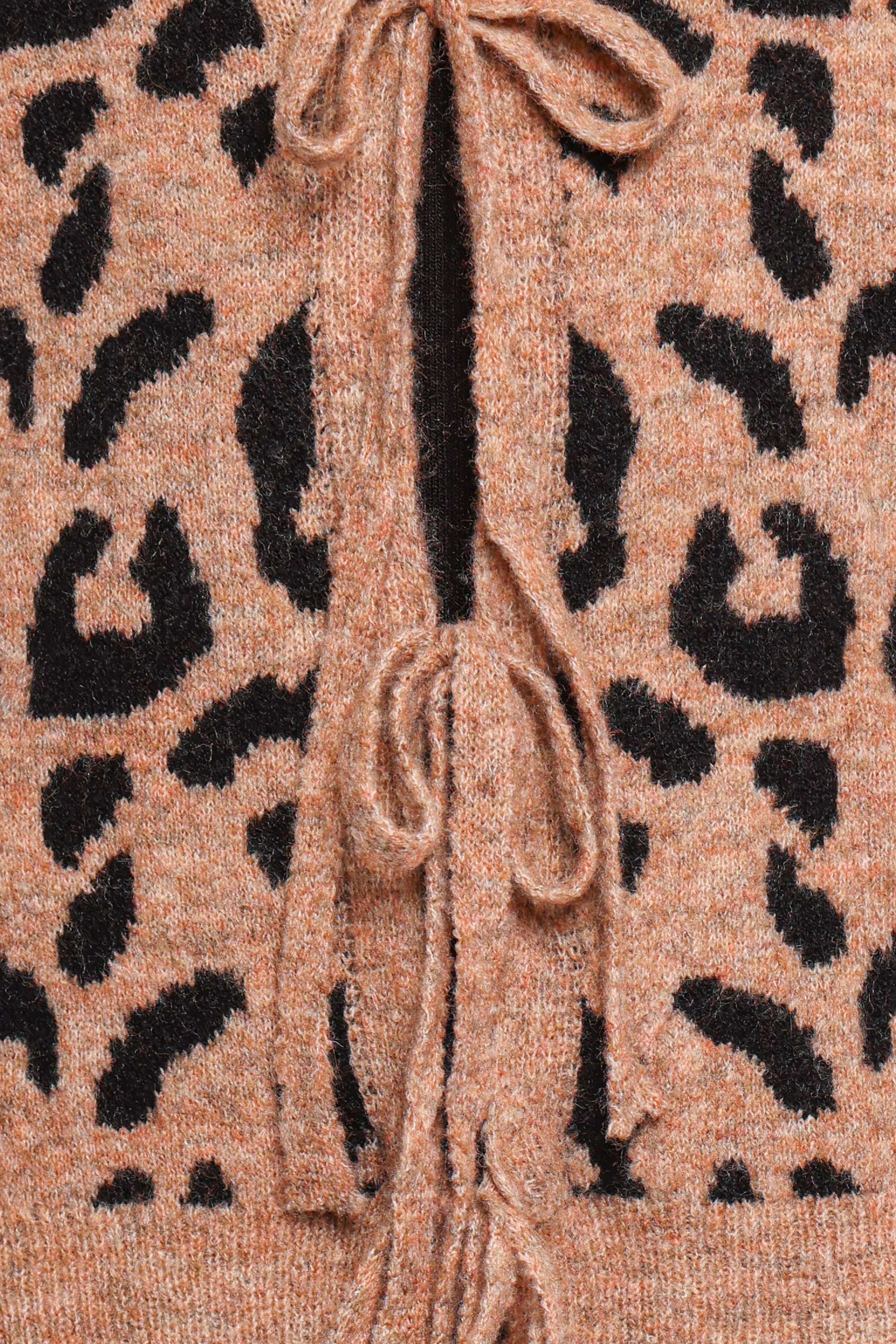 KNITWEAR Hudson Tie Front Cardigan - Leopard