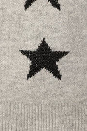 KNITWEAR @Janiyah Star Knit Sweater - Grey Black