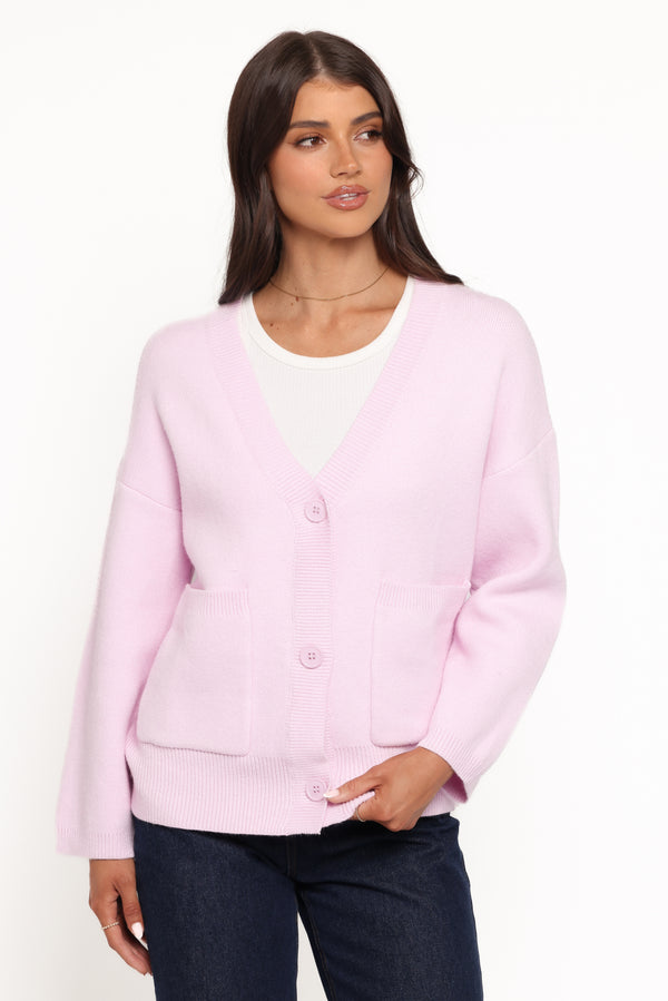 KNITWEAR Jayden Cardigan - Pale Pink
