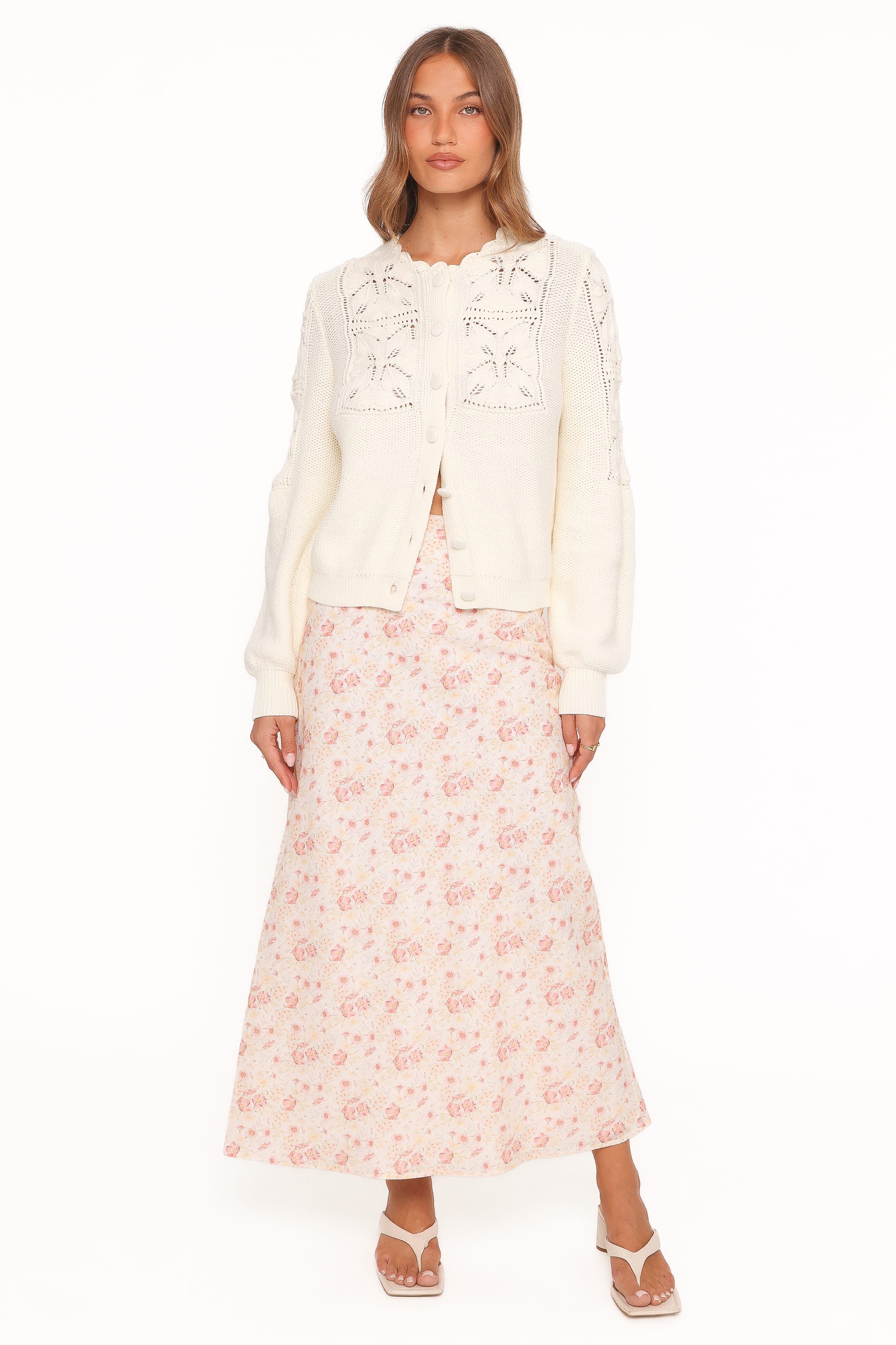 KNITWEAR Jenner Button Front Cardigan - Butter Yellow