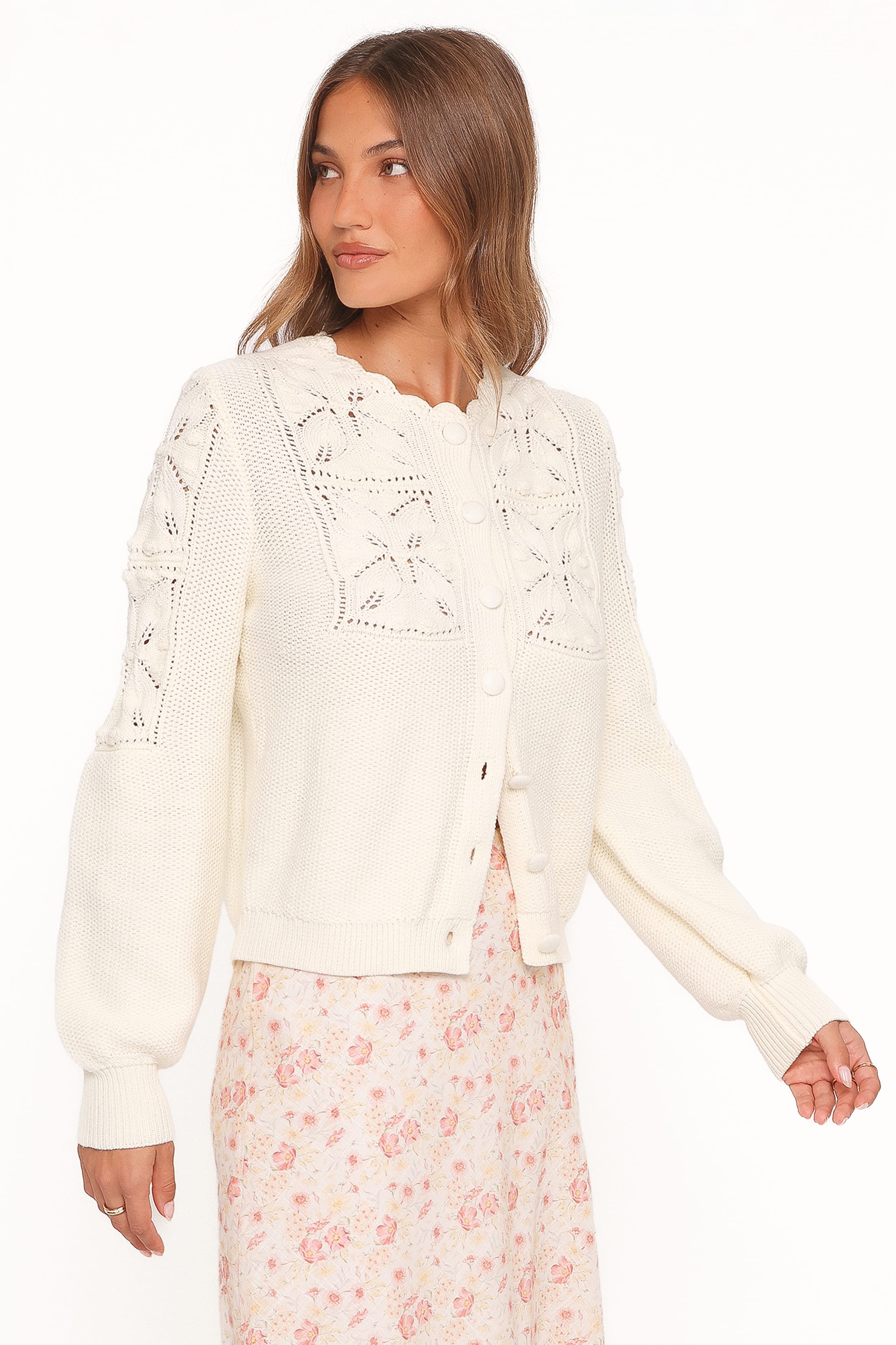 KNITWEAR Jenner Button Front Cardigan - Butter Yellow
