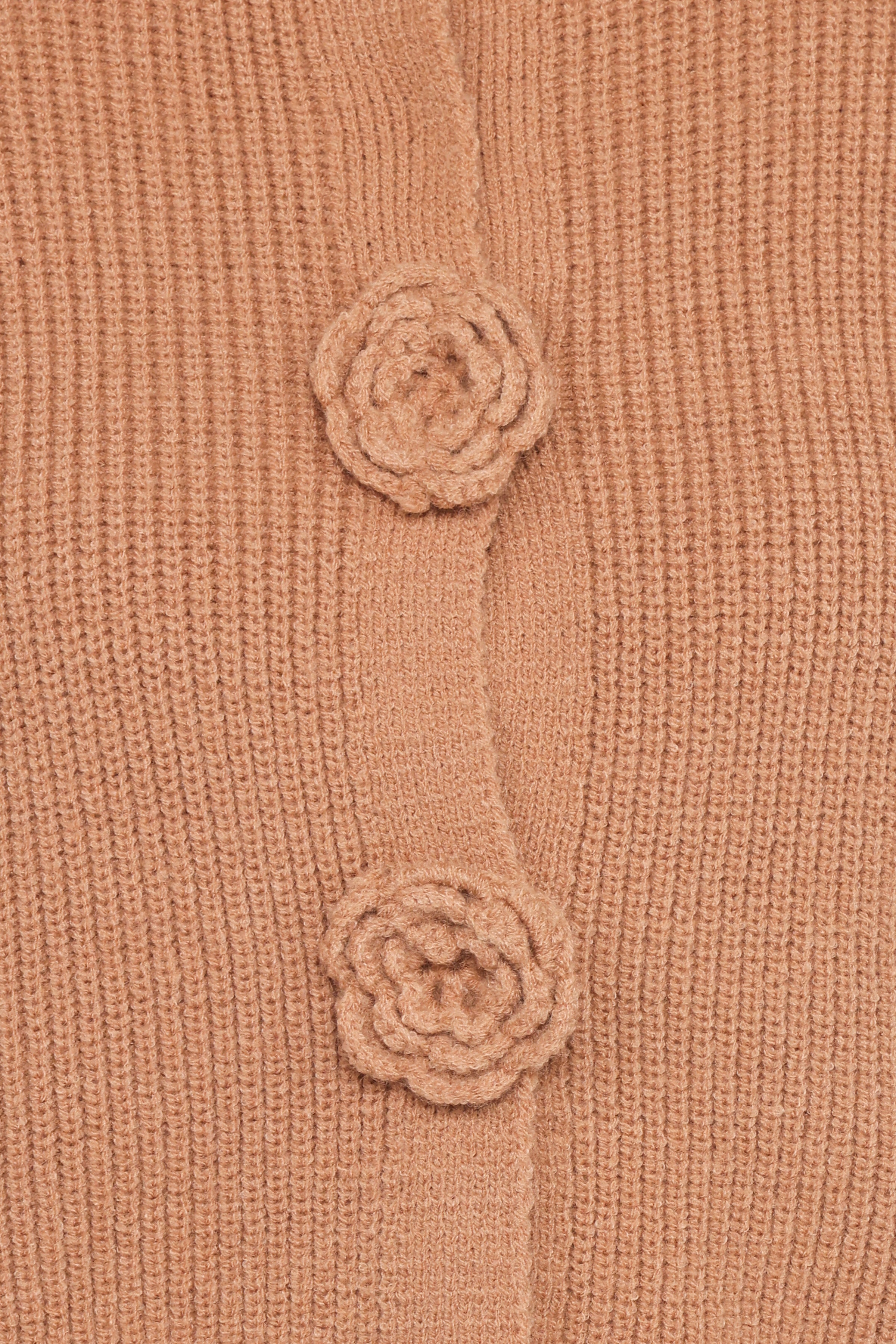 KNITWEAR Jones Rosette Cardigan - Mocha