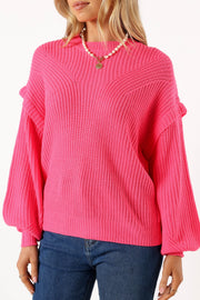 KNITWEAR @Juniper Knit Sweater - Bright Pink