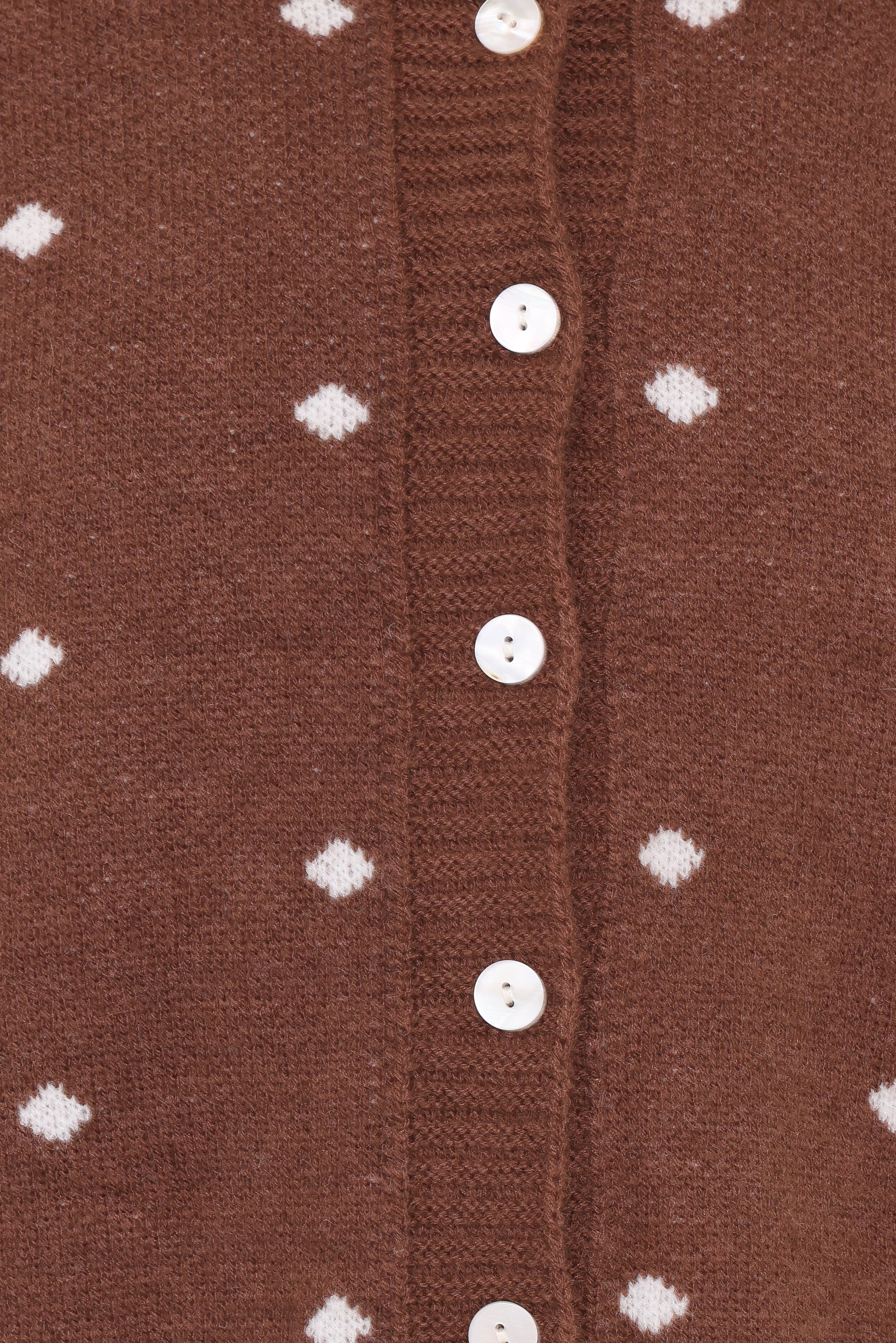 KNITWEAR Karia Polka Dot Cardigan - Brown