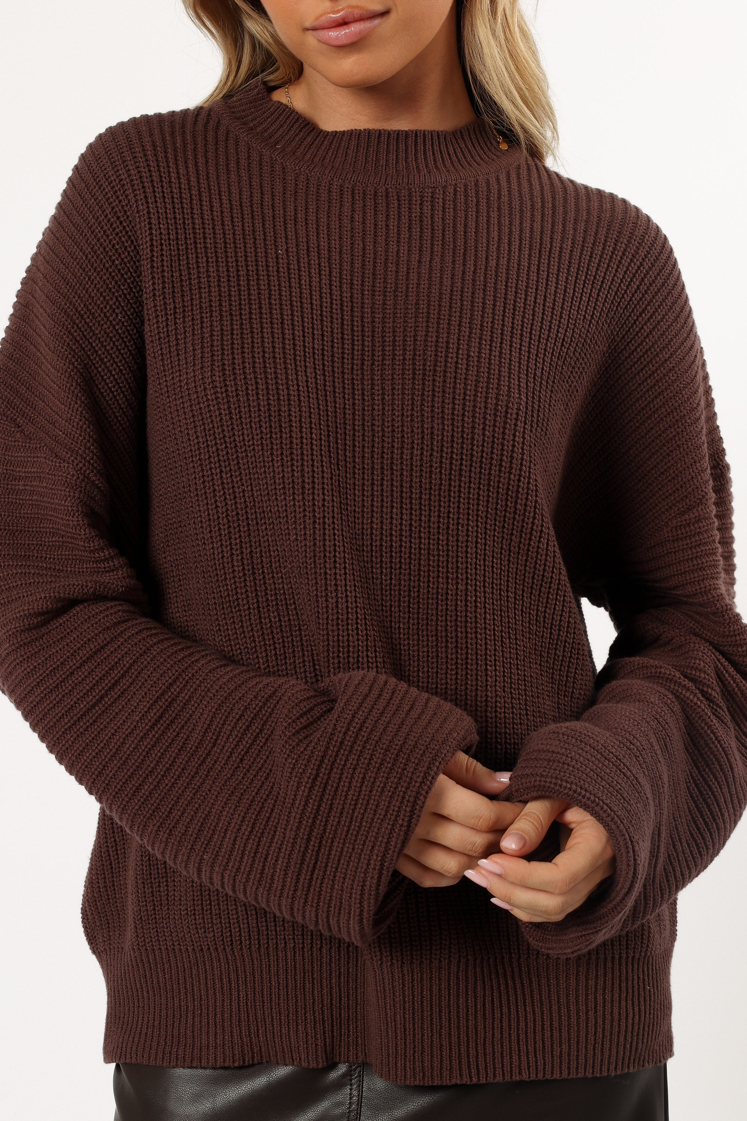 KNITWEAR Katty Knit Sweater - Chocolate Brown