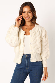 KNITWEAR @Kenia Cardigan - Ivory