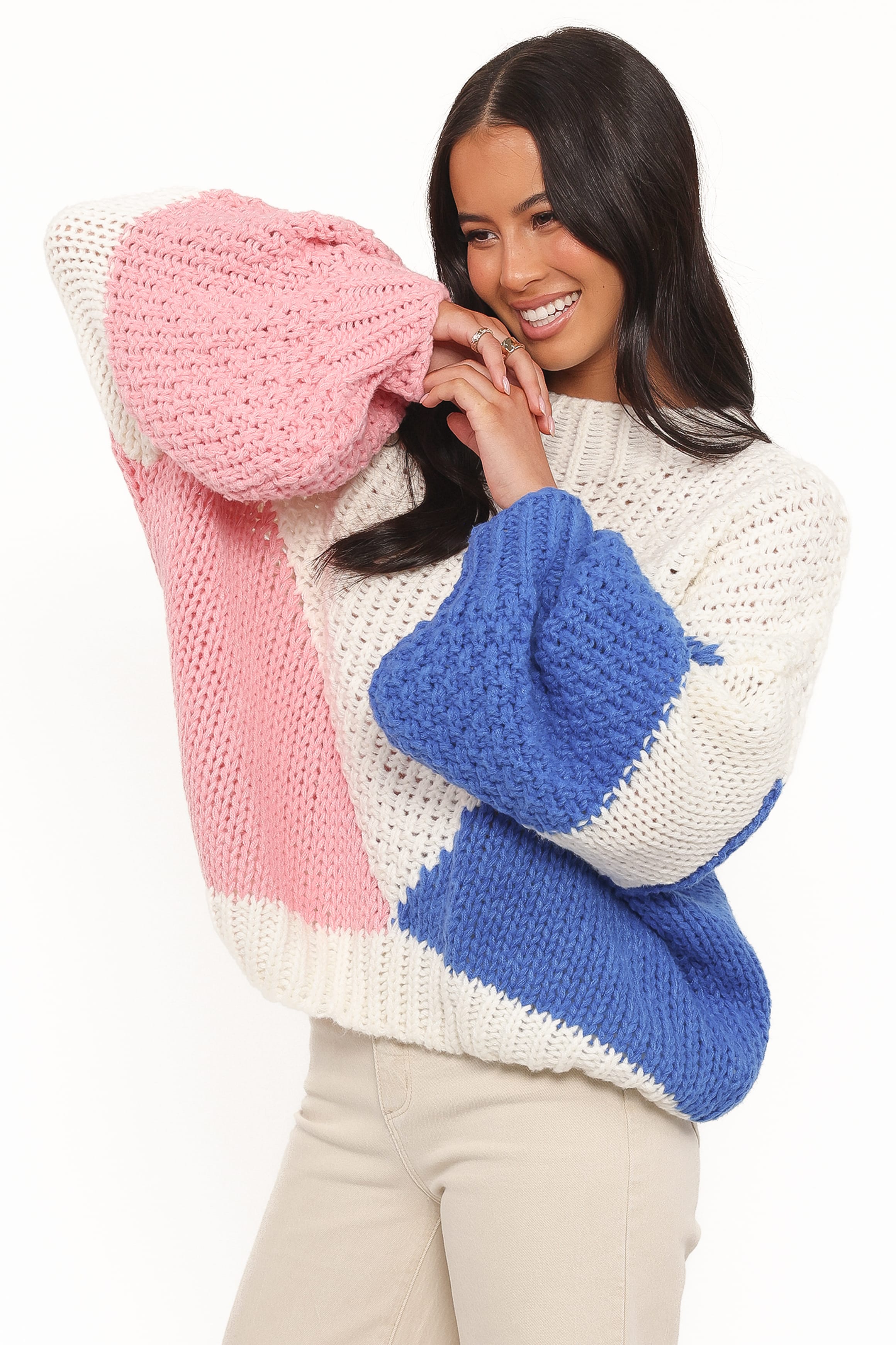 KNITWEAR Koda Pattern Knit Sweater - White Multi