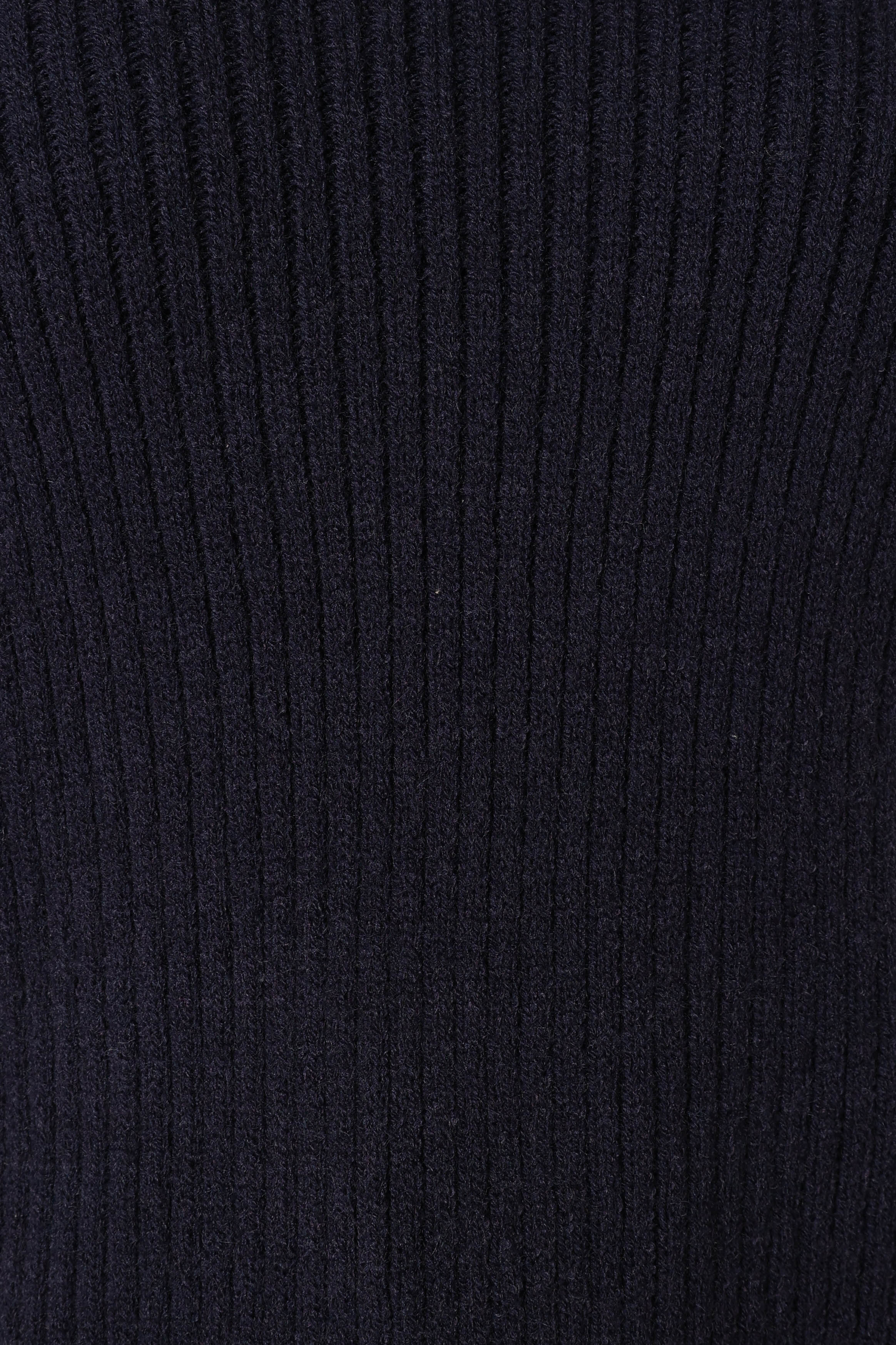 KNITWEAR @Kora Mock Neck Knit Sweater - Navy