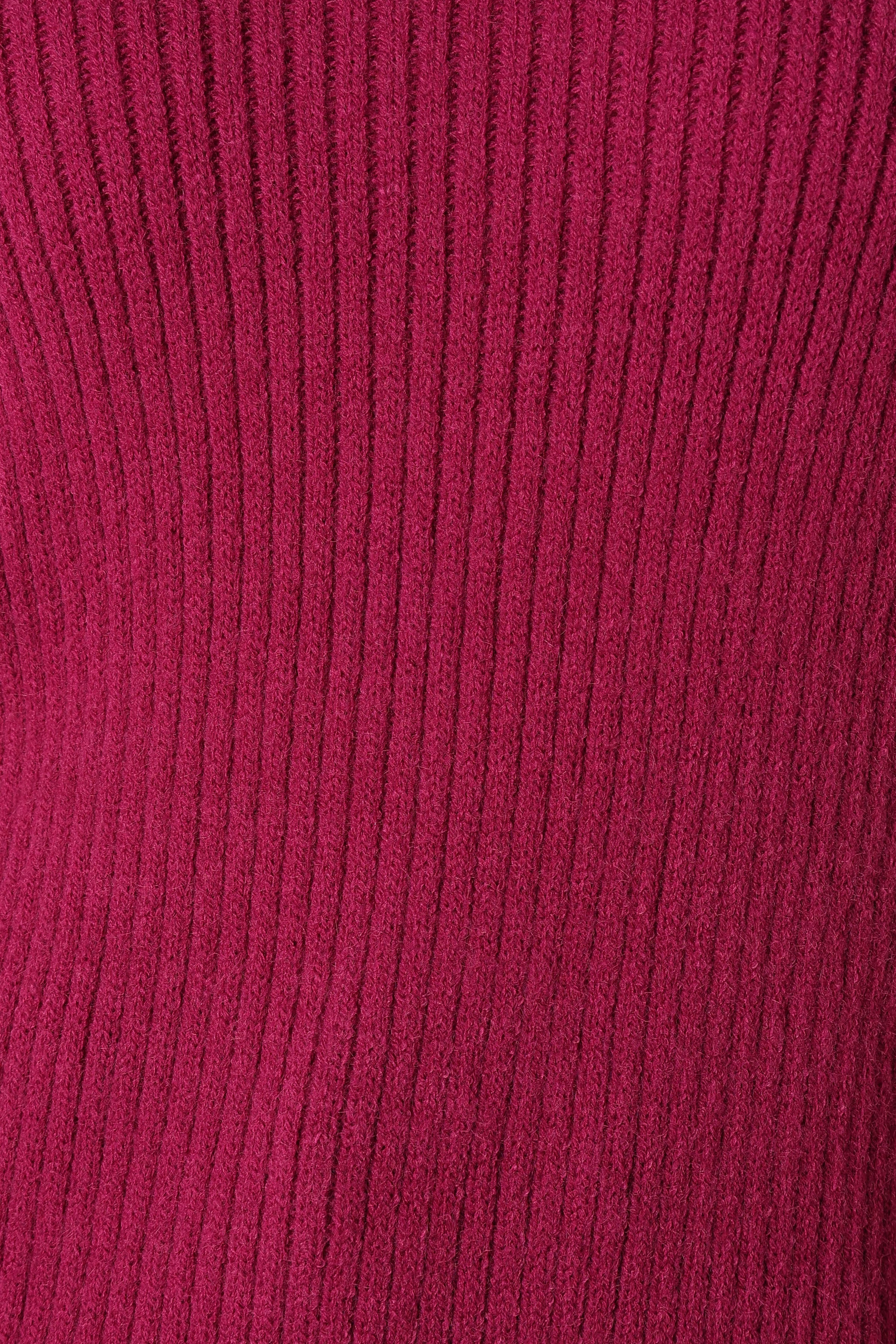 KNITWEAR @Kora Mock Neck Knit Sweater - Plum