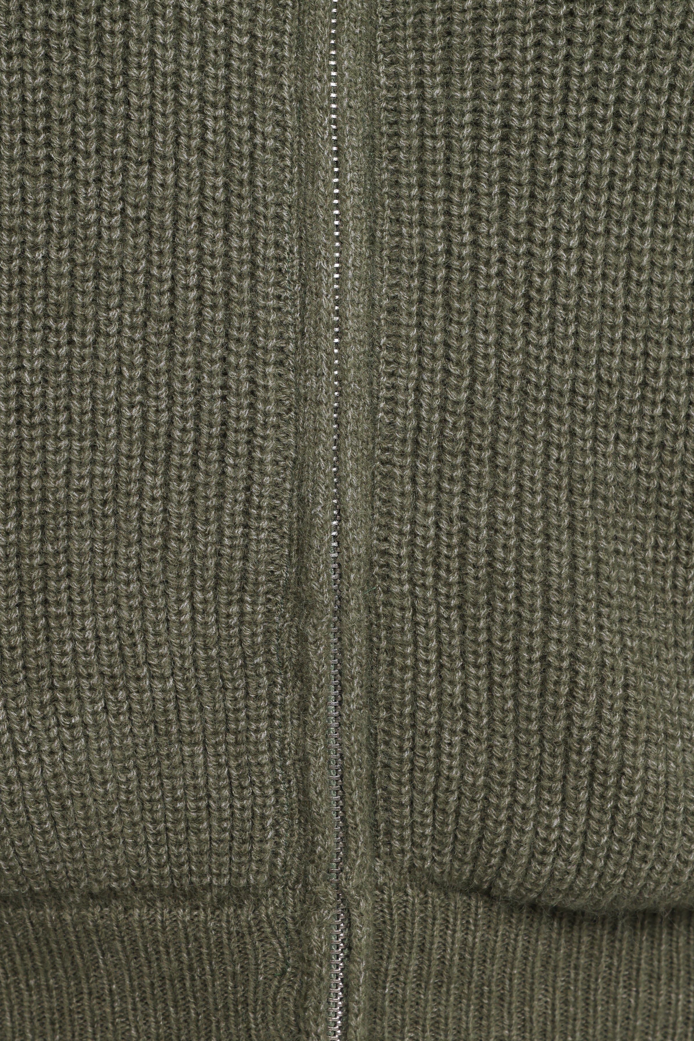 KNITWEAR Kourtney Zip Cardigan - Olive