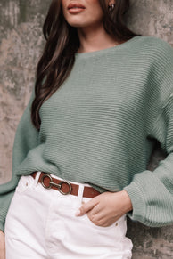 Knitwear Lakelyn Textured Knit Sweater - Khaki