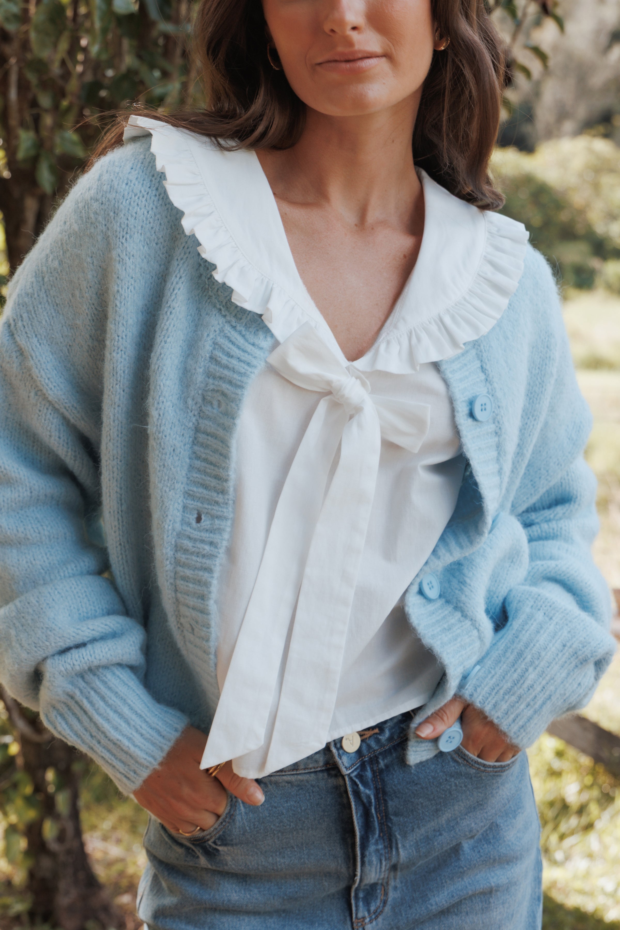 KNITWEAR Lucah Cardigan - Baby Blue
