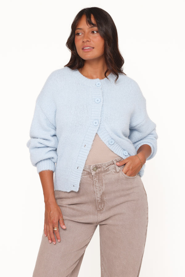 KNITWEAR Lucah Cardigan - Baby Blue