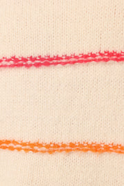 KNITWEAR Lyla Multi Color Stripe Knit Sweater - Cream