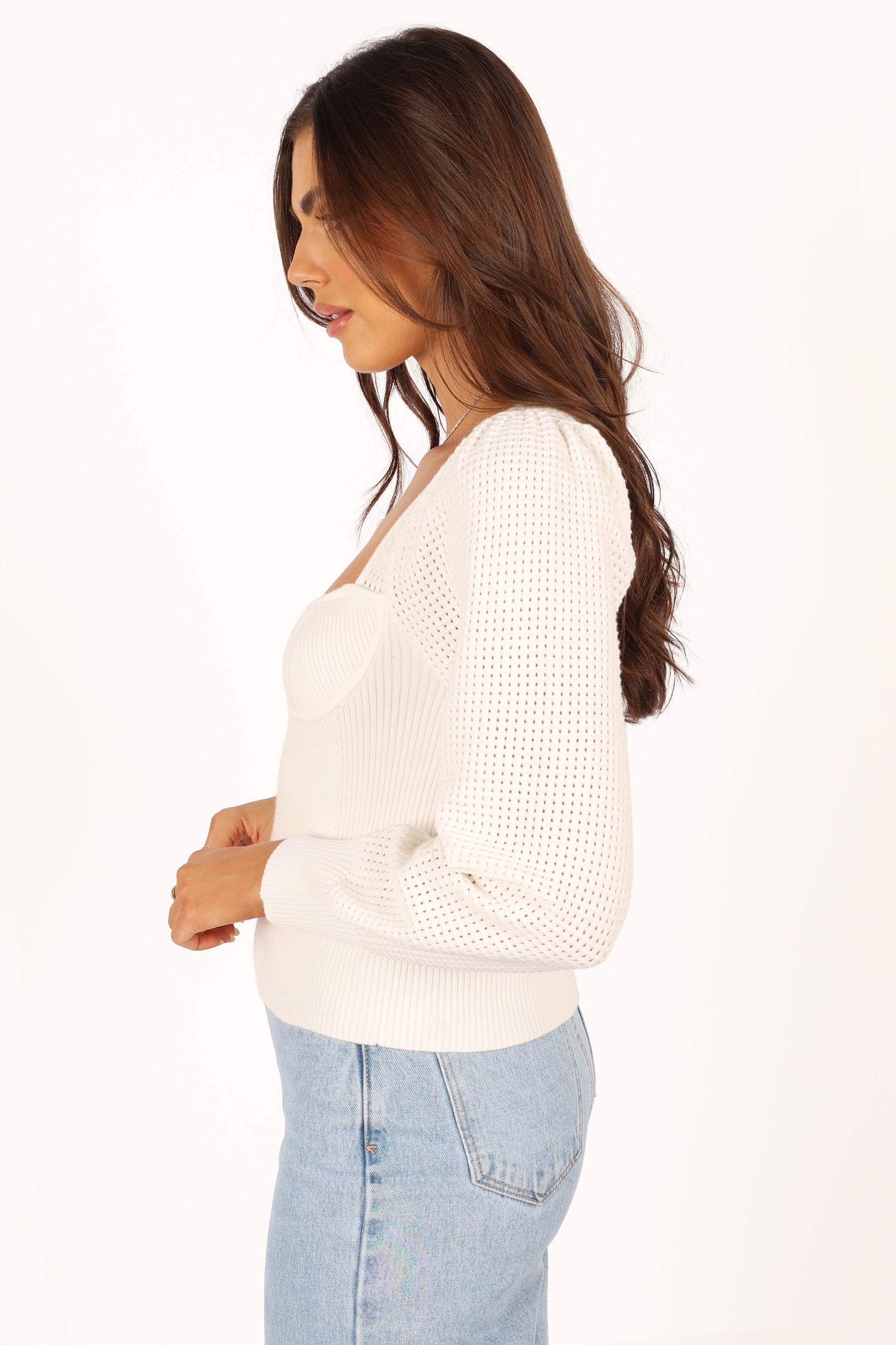 Knitwear @Madalyn Knit Sweater - White