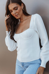 Knitwear @Madalyn Knit Sweater - White