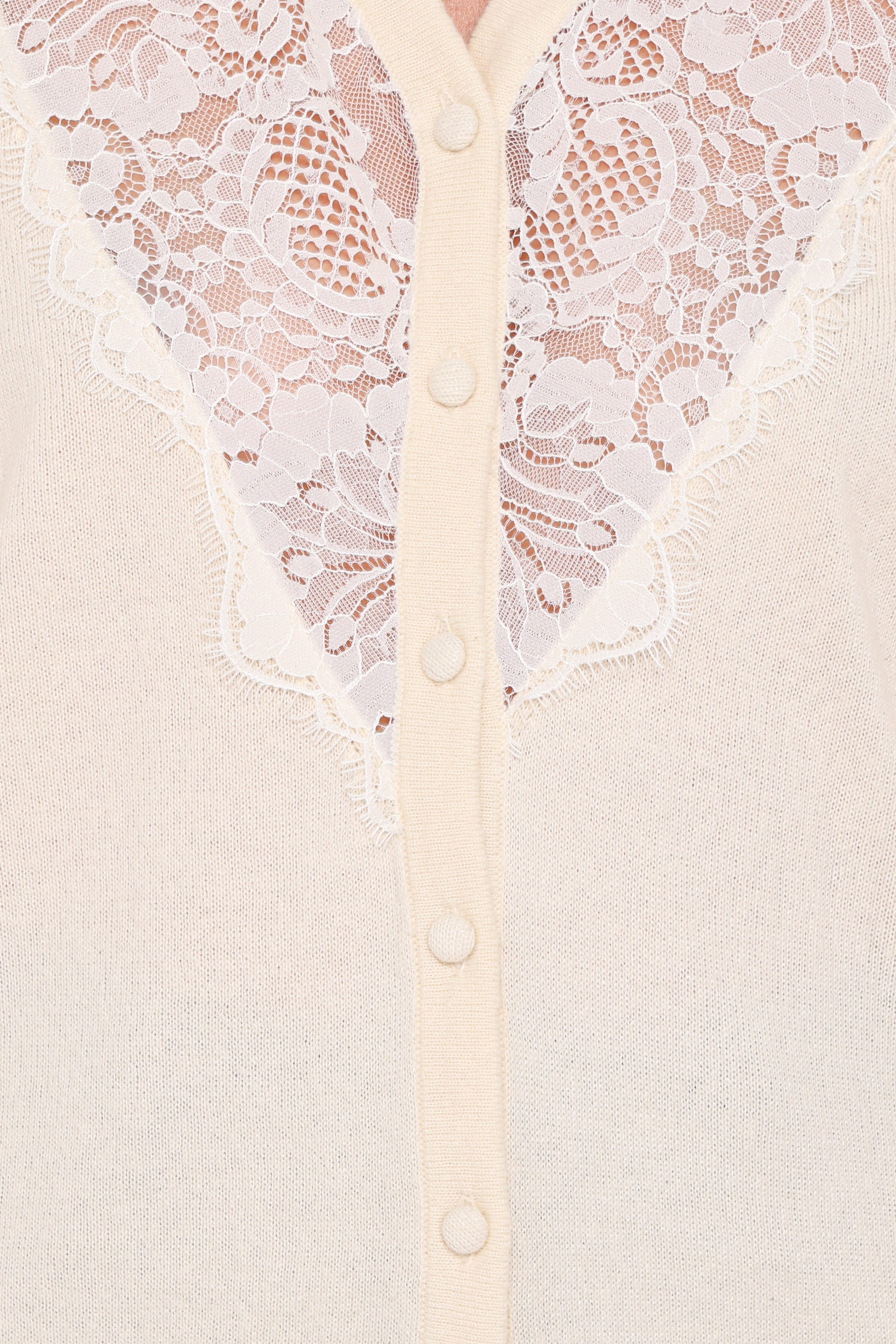 KNITWEAR Mamie Lace Cardigan - Butter Yellow