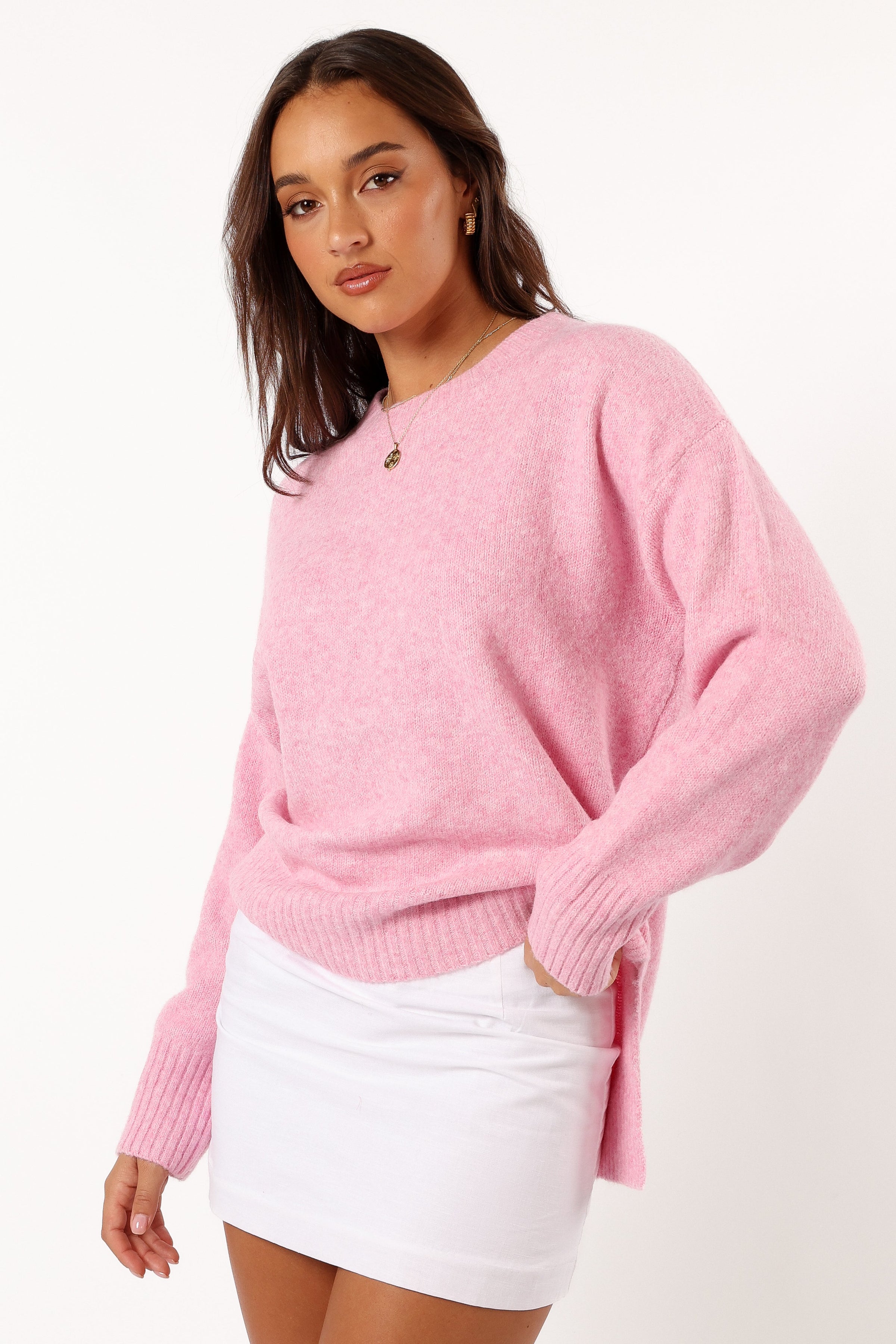 KNITWEAR @Margaret Knit Sweater - Pink