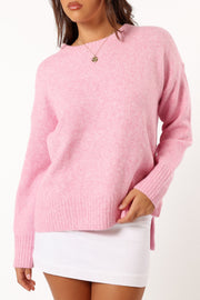 KNITWEAR @Margaret Knit Sweater - Pink