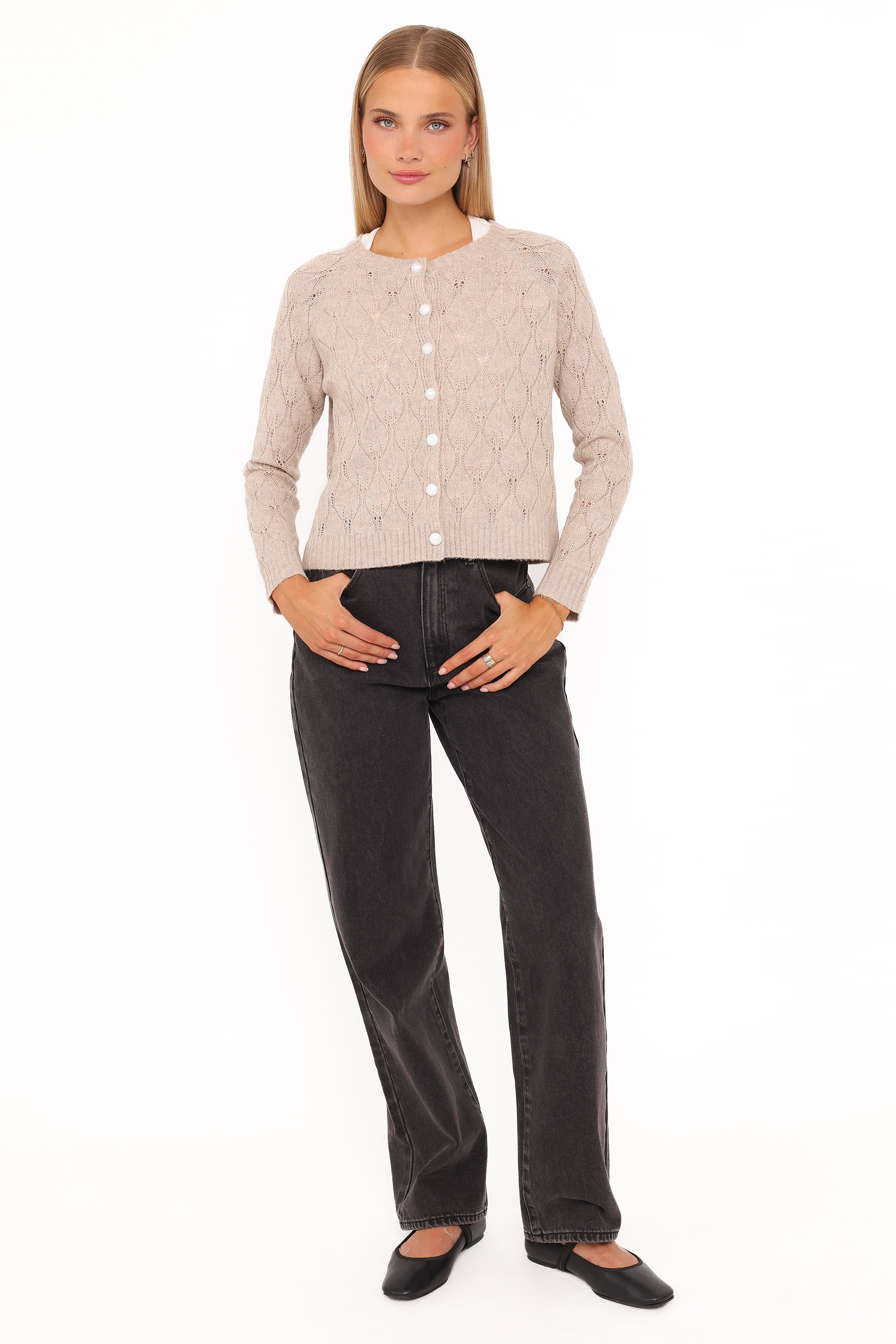 KNITWEAR Mattie Cardigan - Beige