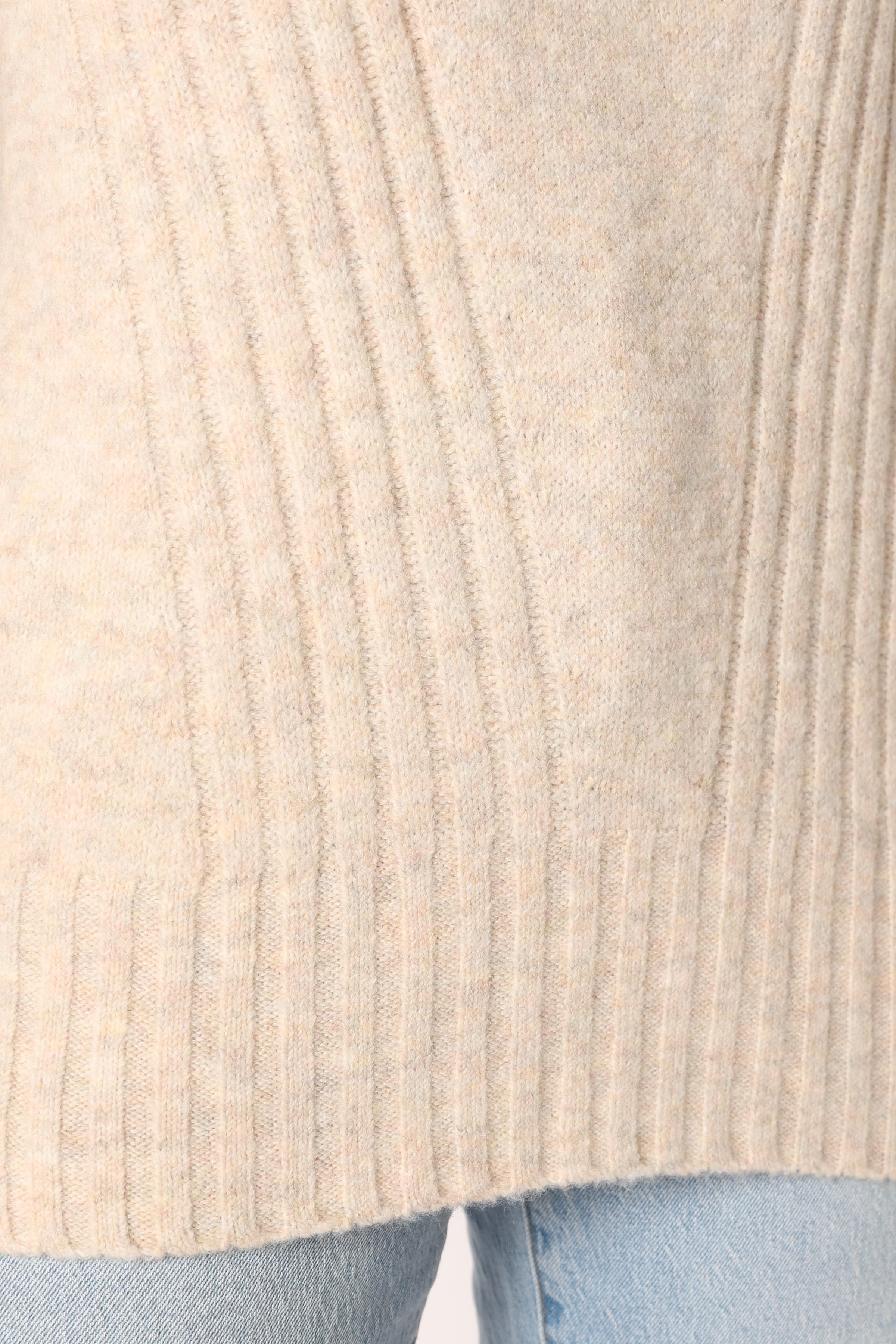 KNITWEAR @Meilani Textured Knit Sweater - Oatmeal