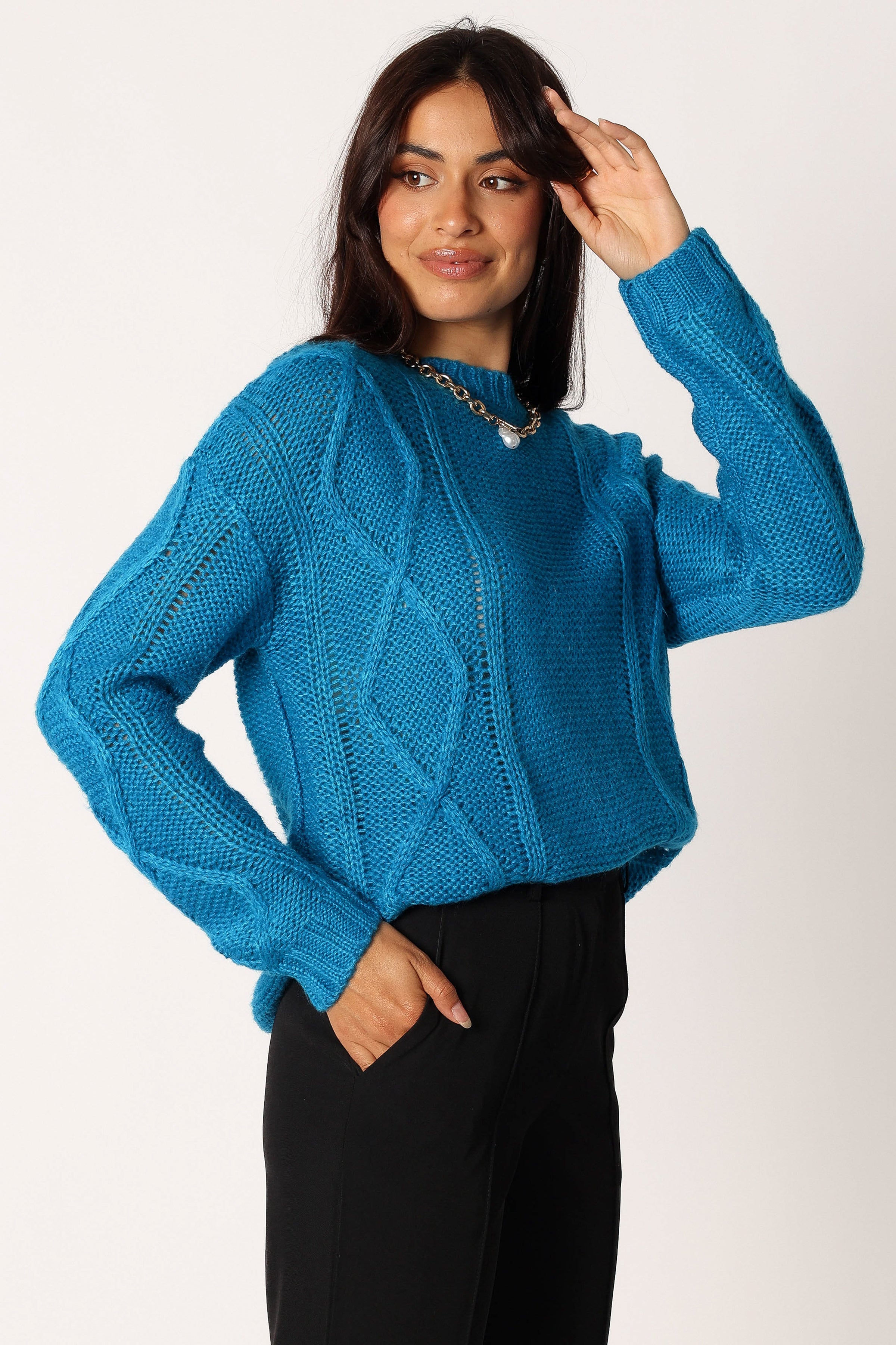 KNITWEAR @Michaela Knit Sweater - Royal Blue