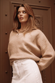 KNITWEAR @Miranda Knit Sweater - Beige (Hold for Winter Essentials)