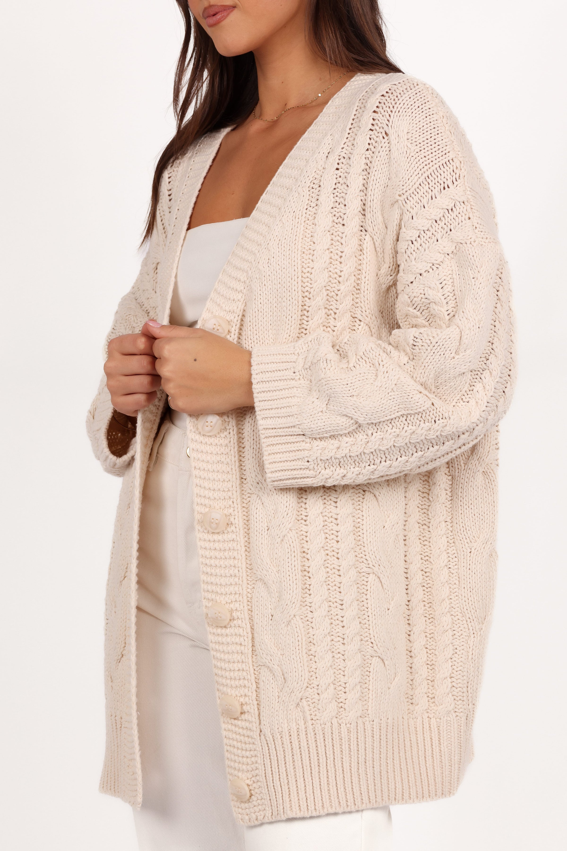 KNITWEAR Monique Cardigan - Cream