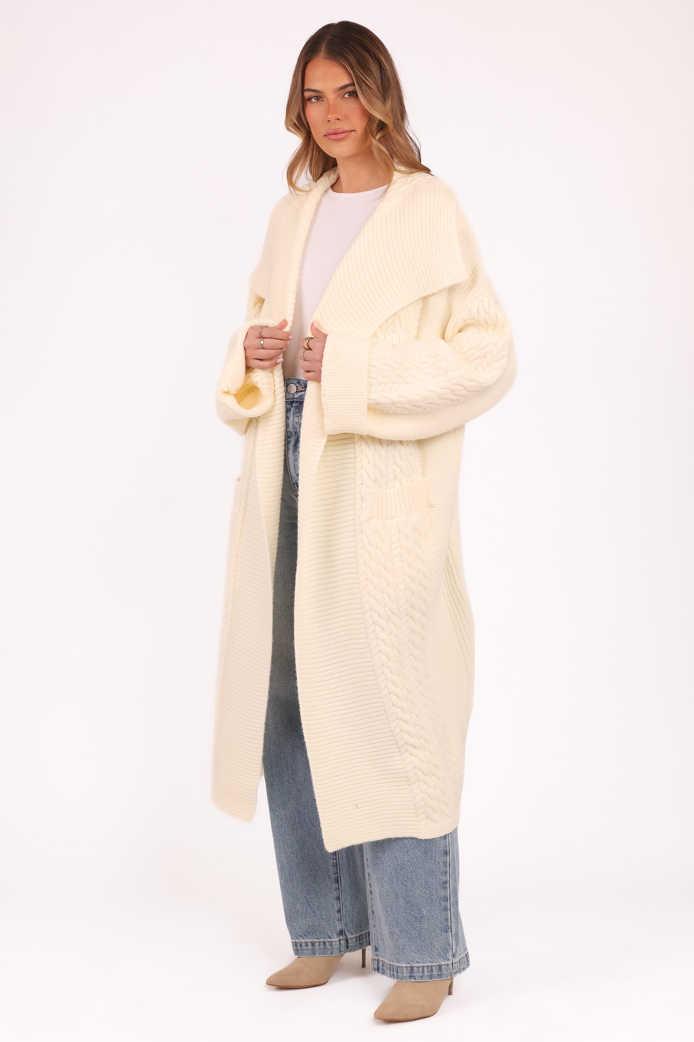 KNITWEAR Nova Long Cardigan - Cream