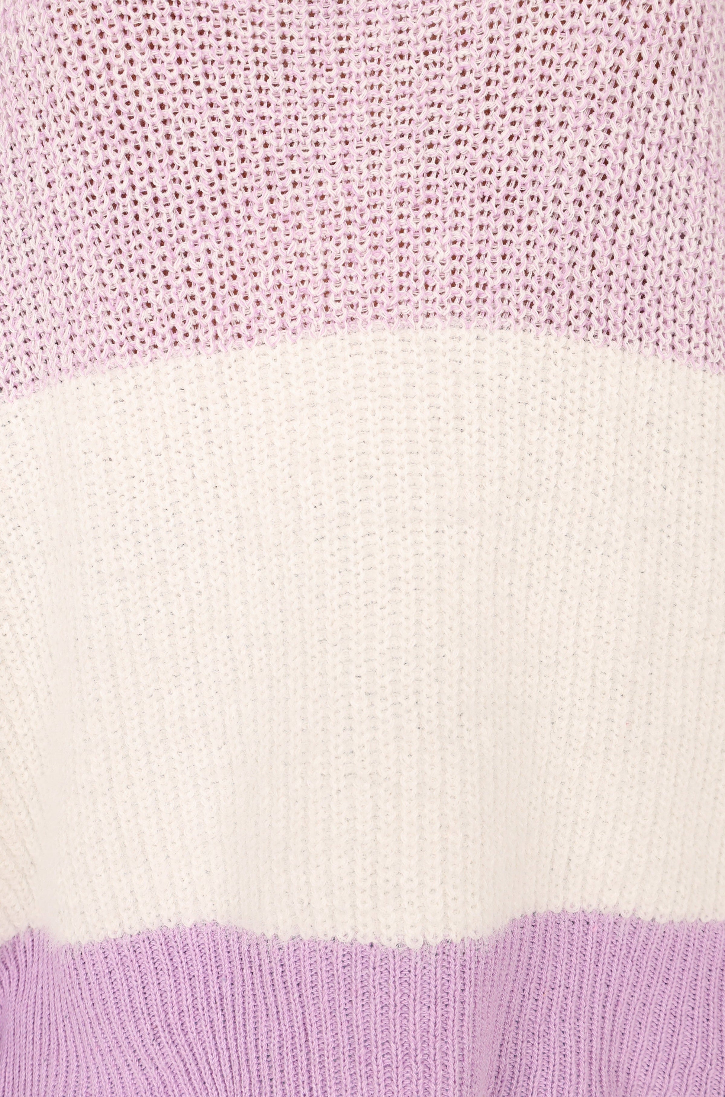Knitwear @Nyomi Striped Knit Sweater - Lilac
