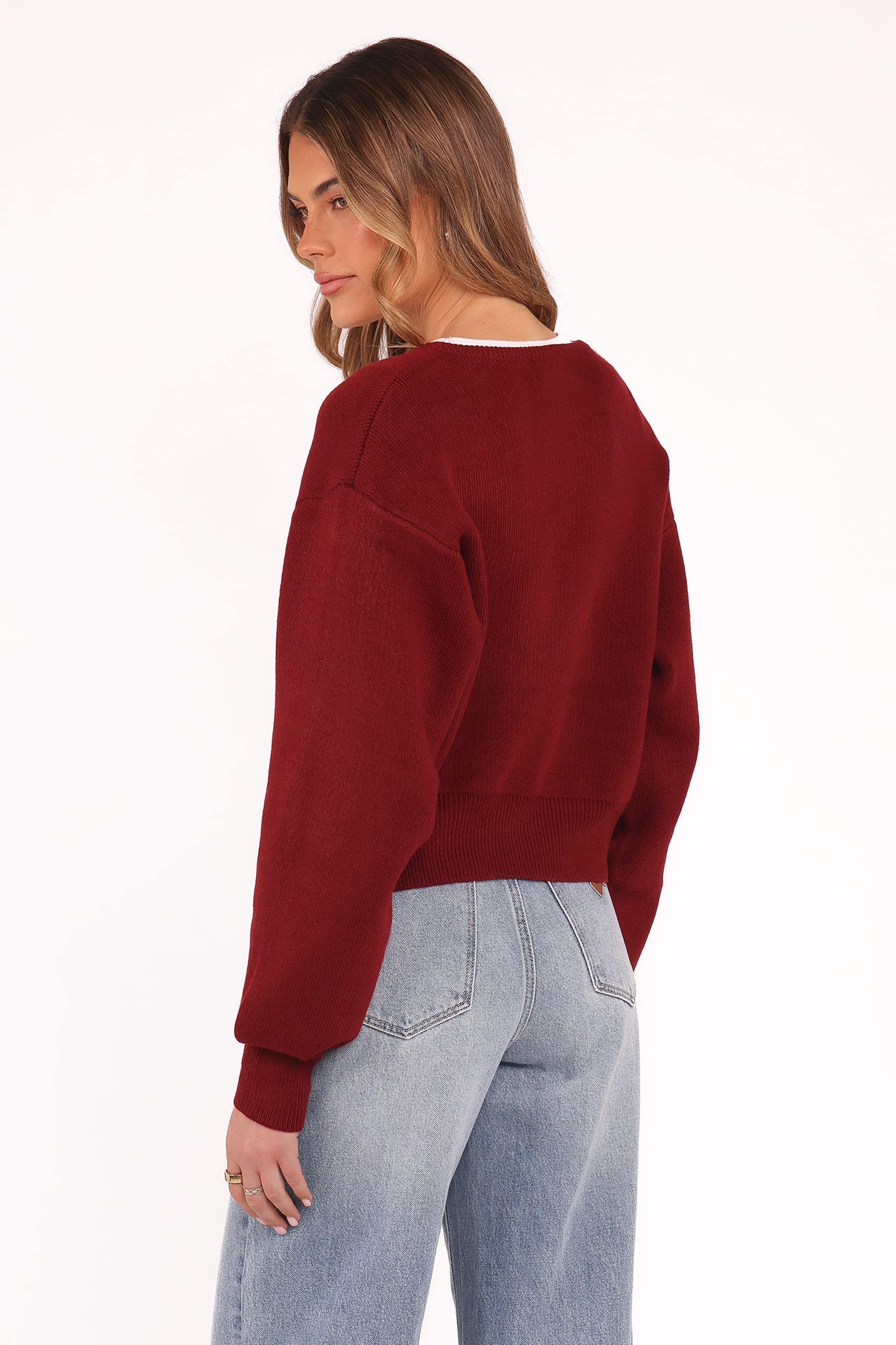 KNITWEAR Ripley Knit Cardigan - Berry