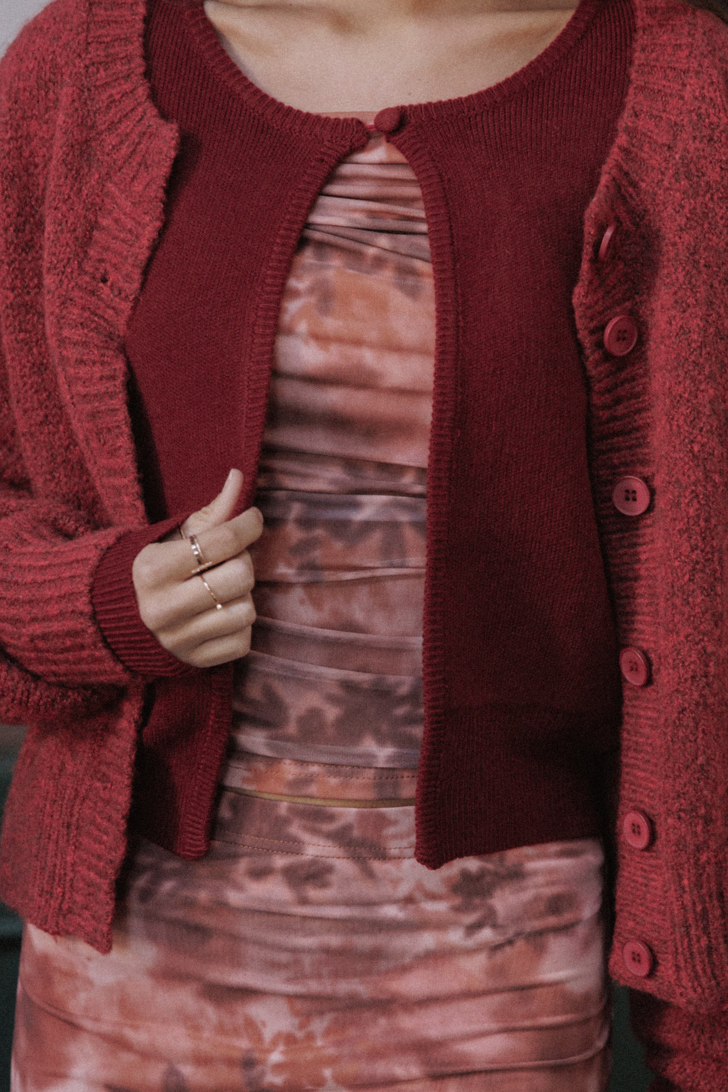 KNITWEAR Ripley Knit Cardigan - Berry