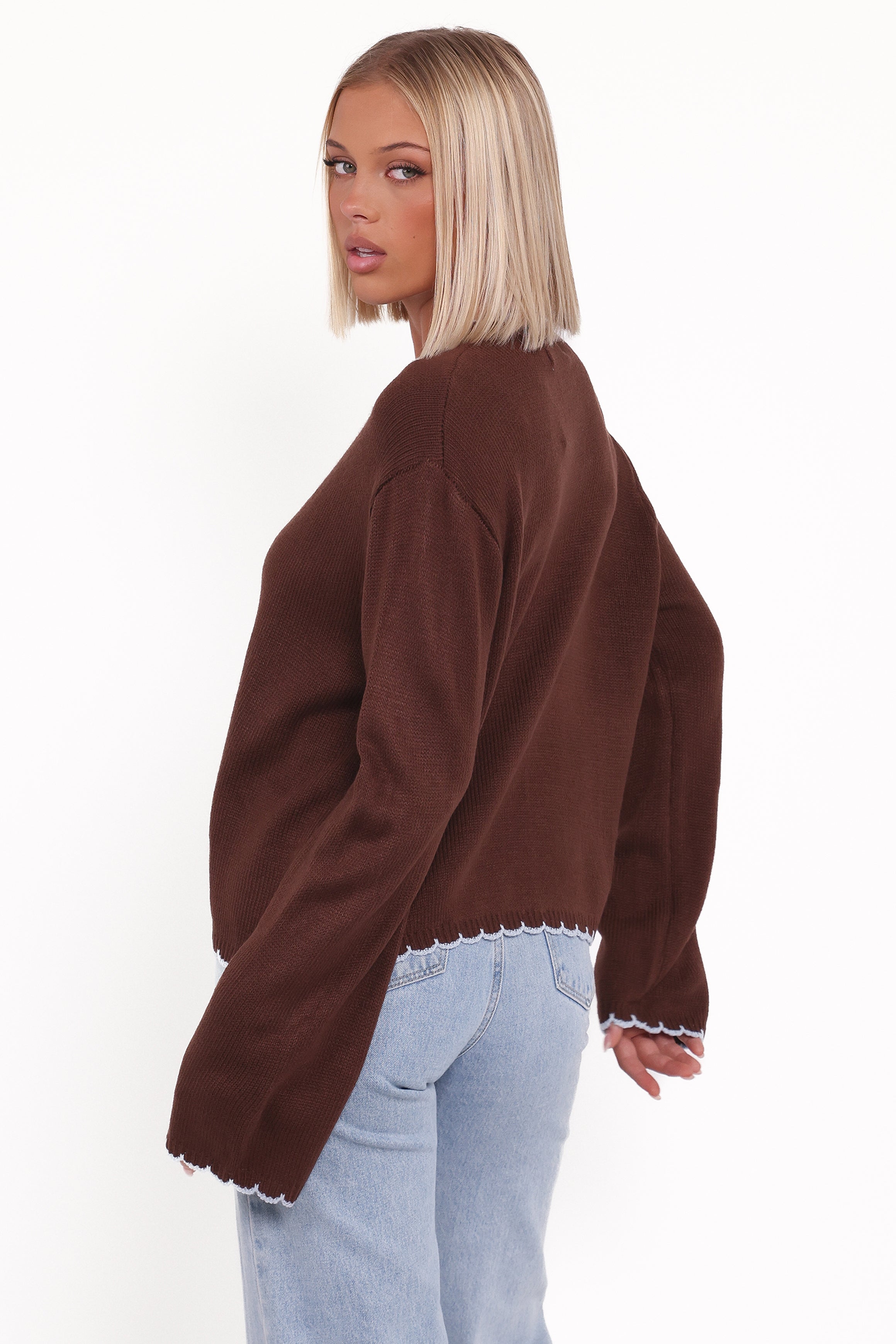 KNITWEAR Ruby Knit Cardigan - Brown