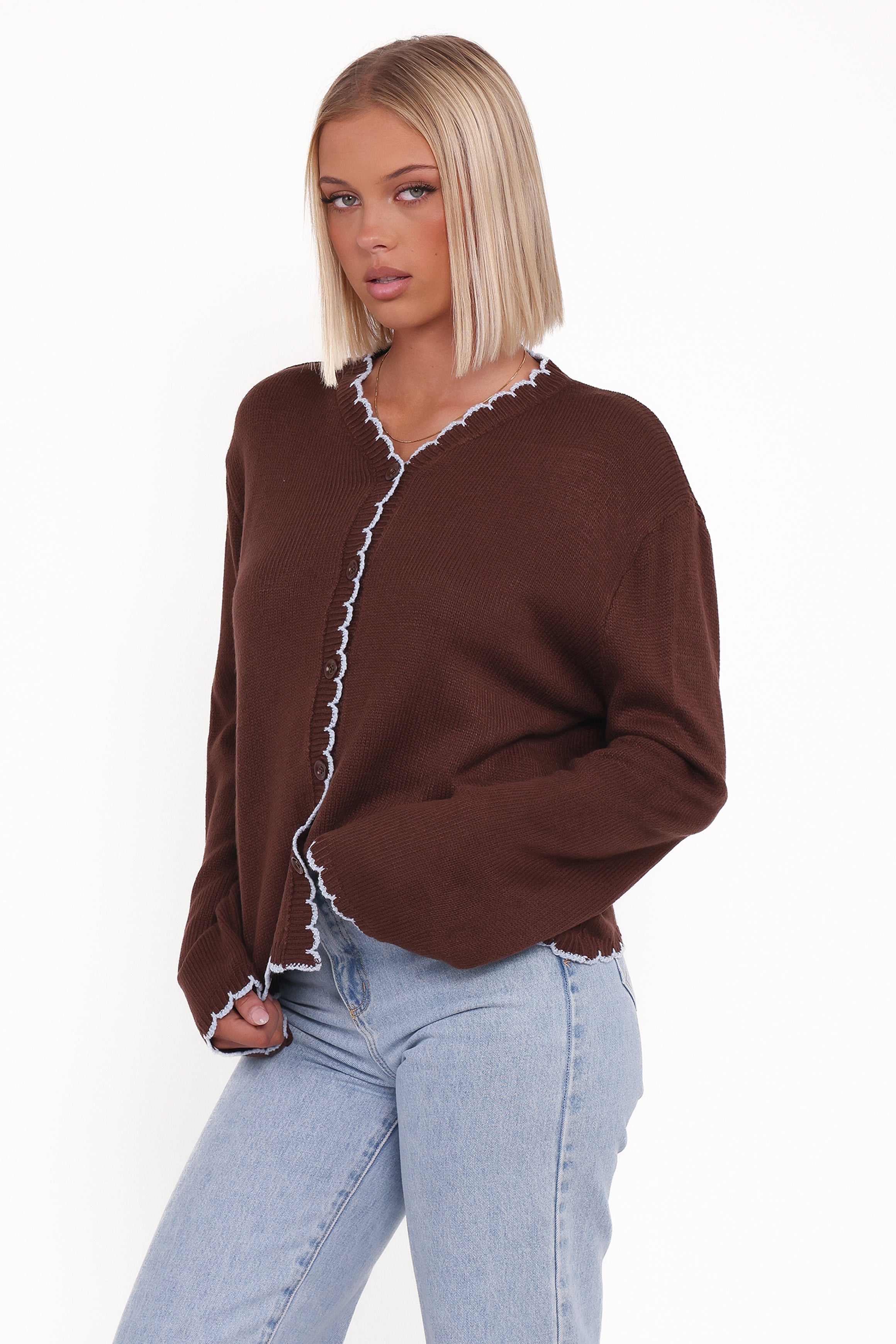 KNITWEAR Ruby Knit Cardigan - Brown