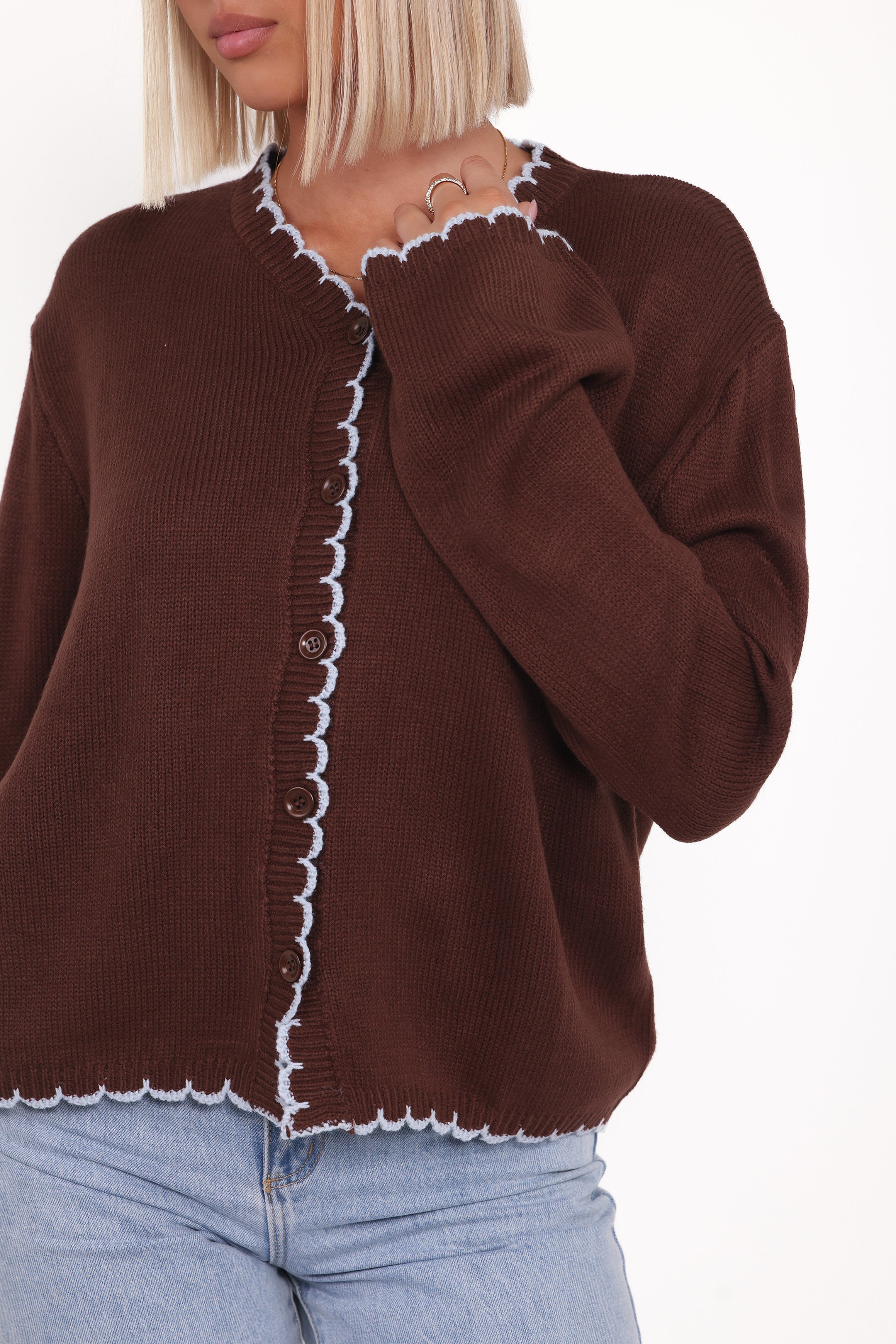 KNITWEAR Ruby Knit Cardigan - Brown